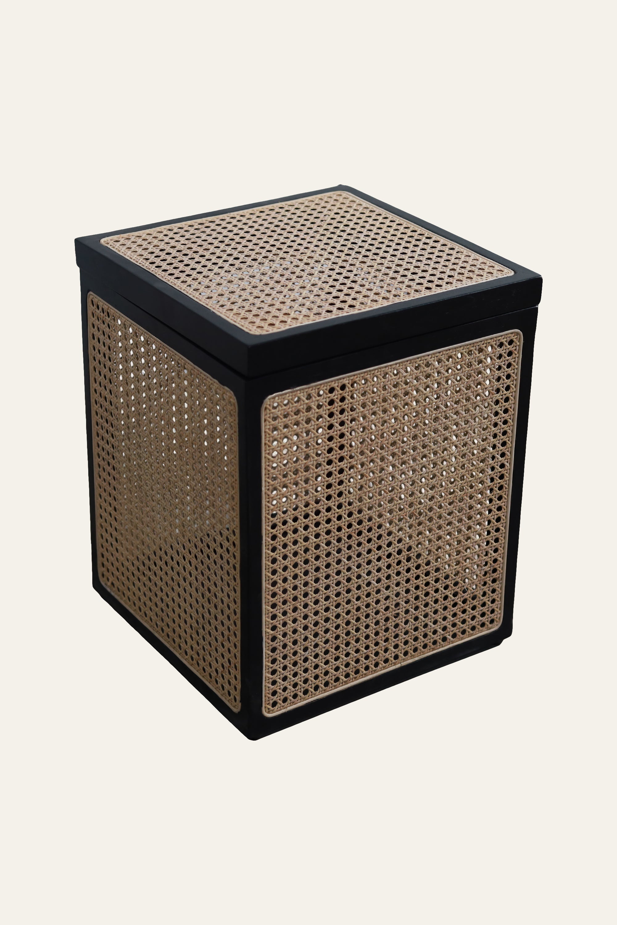 Wooden Rattan Side Table for Modern Interiors