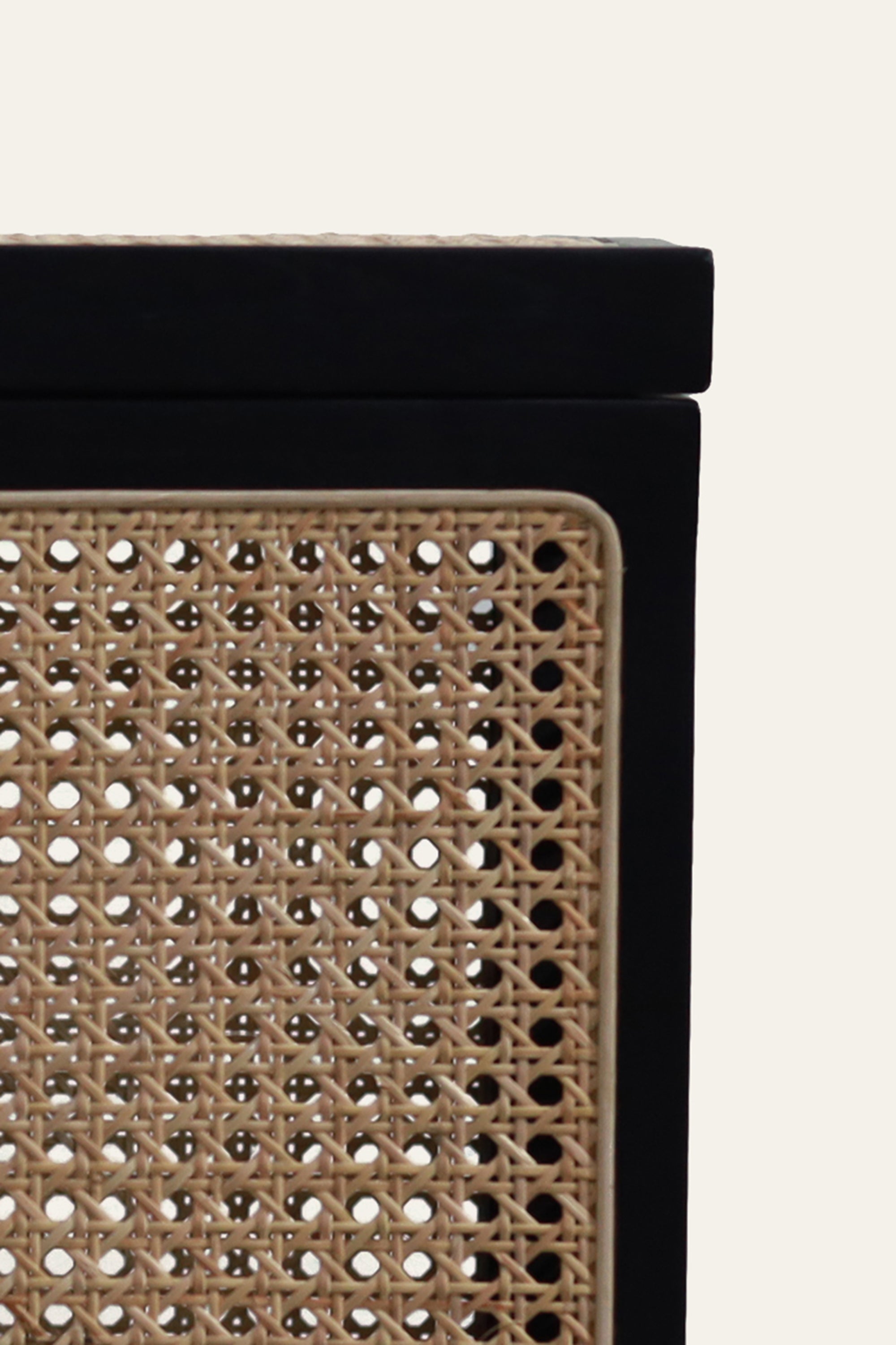 Wooden Rattan Side Table for Modern Interiors