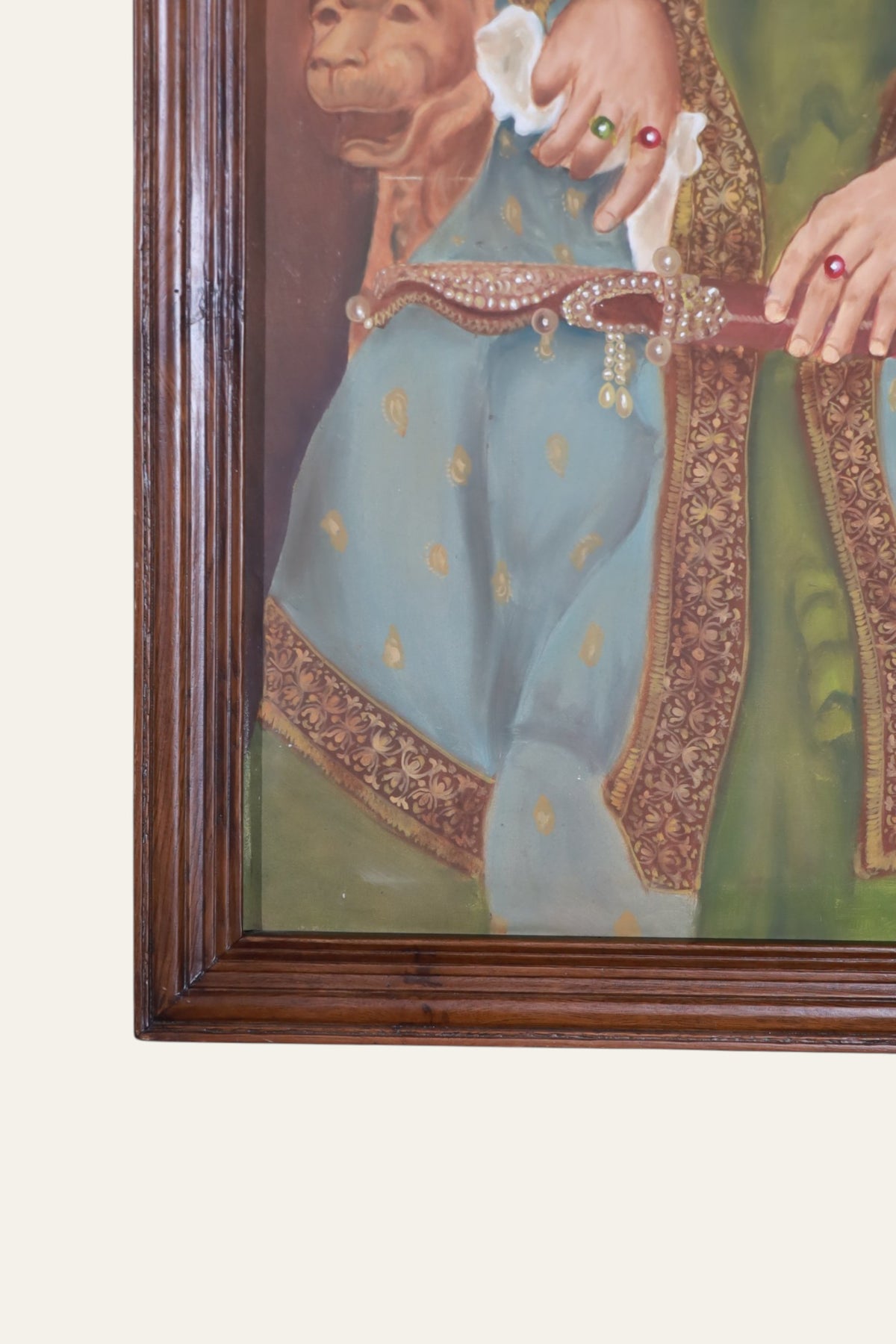 Maharaja on The Lion Throne Oil Painting for Hallways