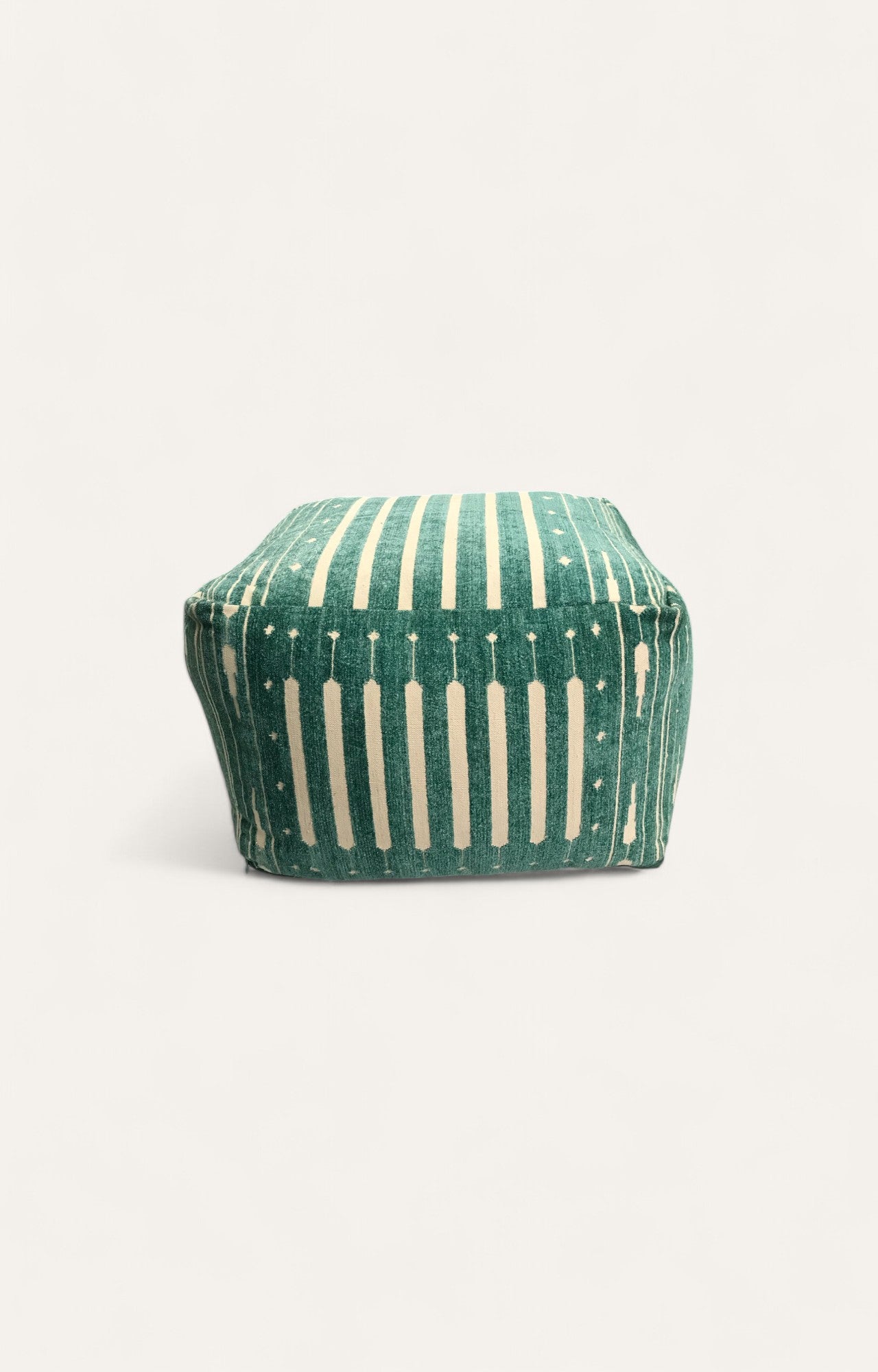 Handwoven Dhurrie Pouf Seat