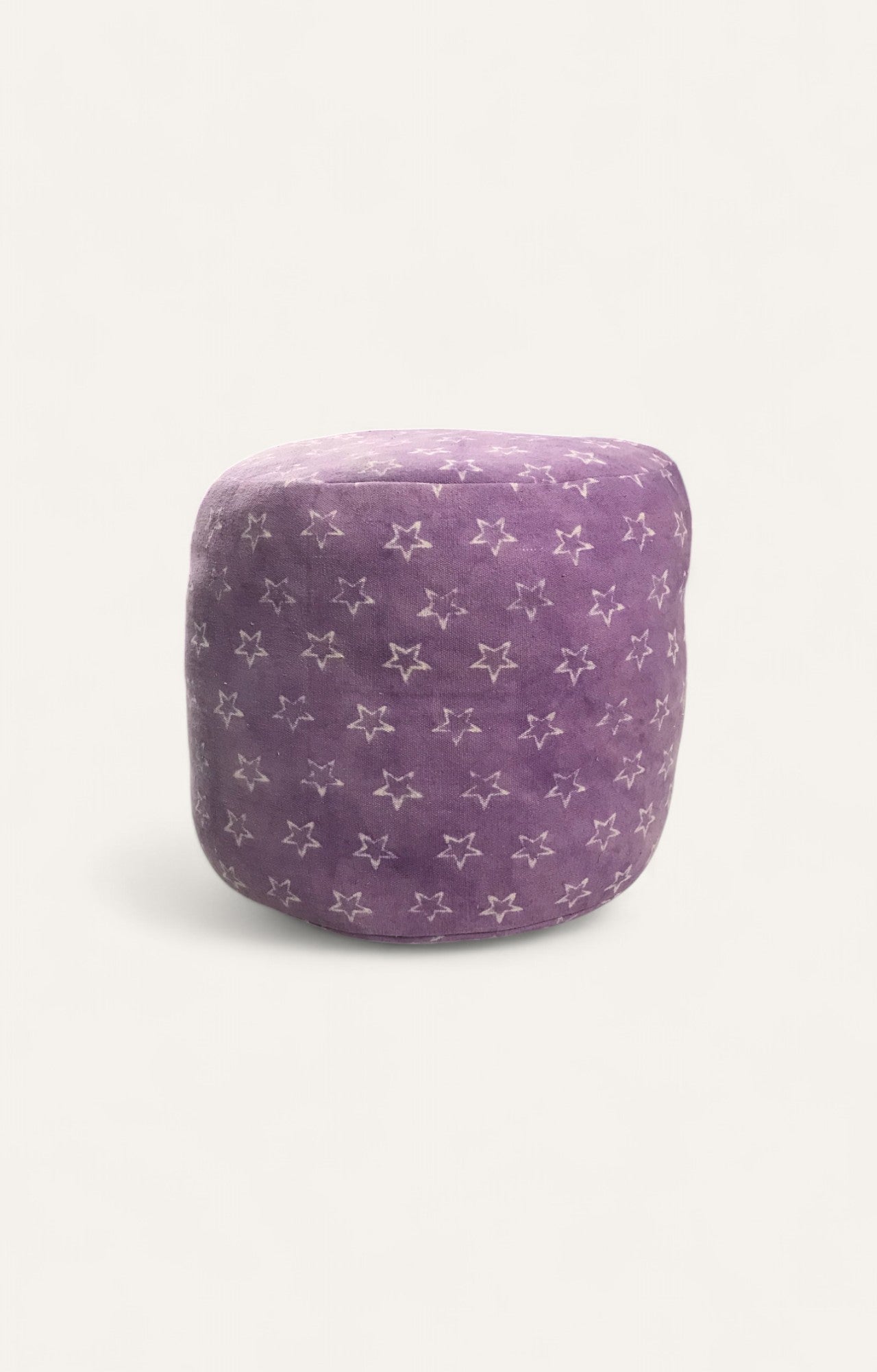 Starry Night Block Print Pouf Ottoman