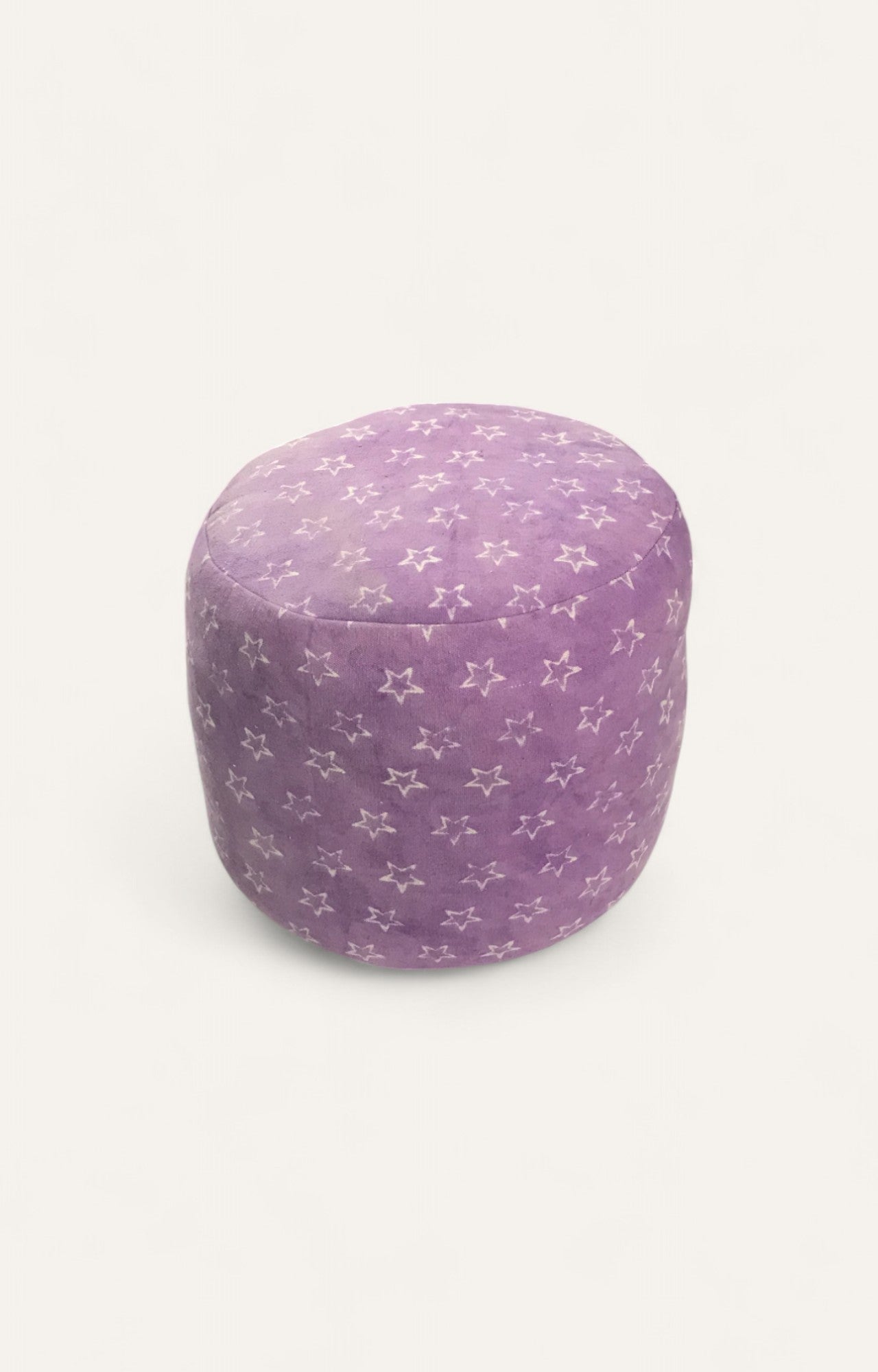 Starry Night Block Print Pouf Ottoman