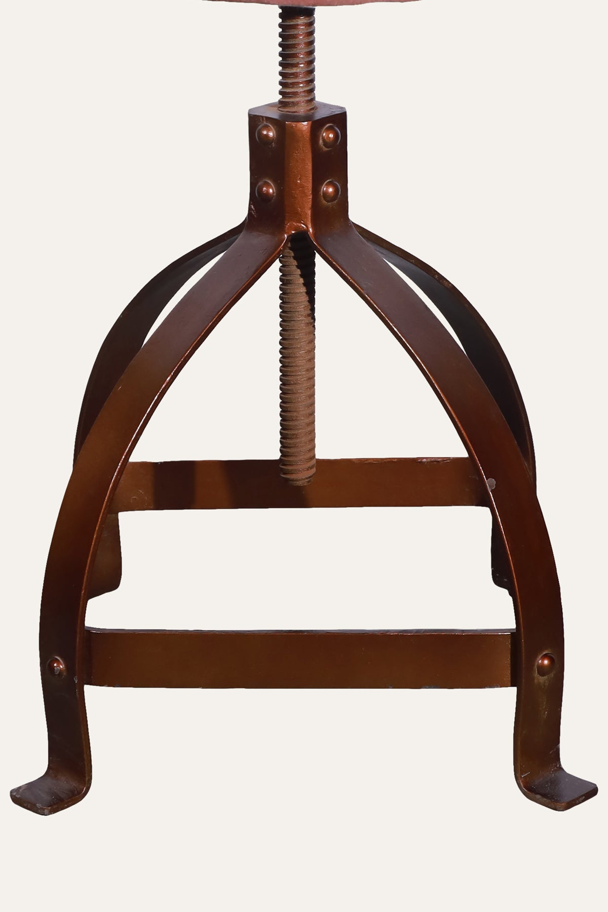 Round High Bar Chair with Metal Legs & Upholstery