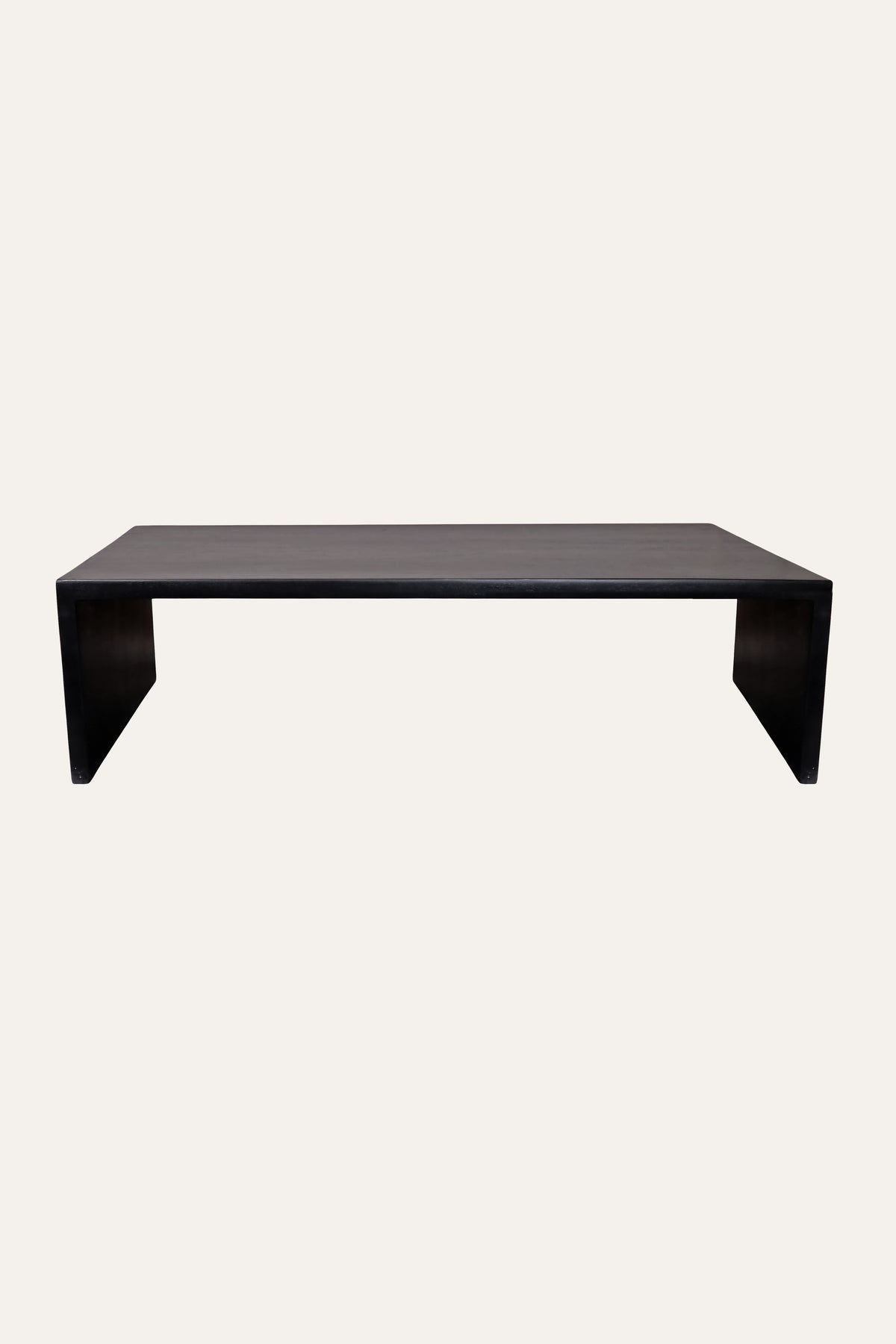 Black Rectangular Waterfall Coffee Table for Living Areas