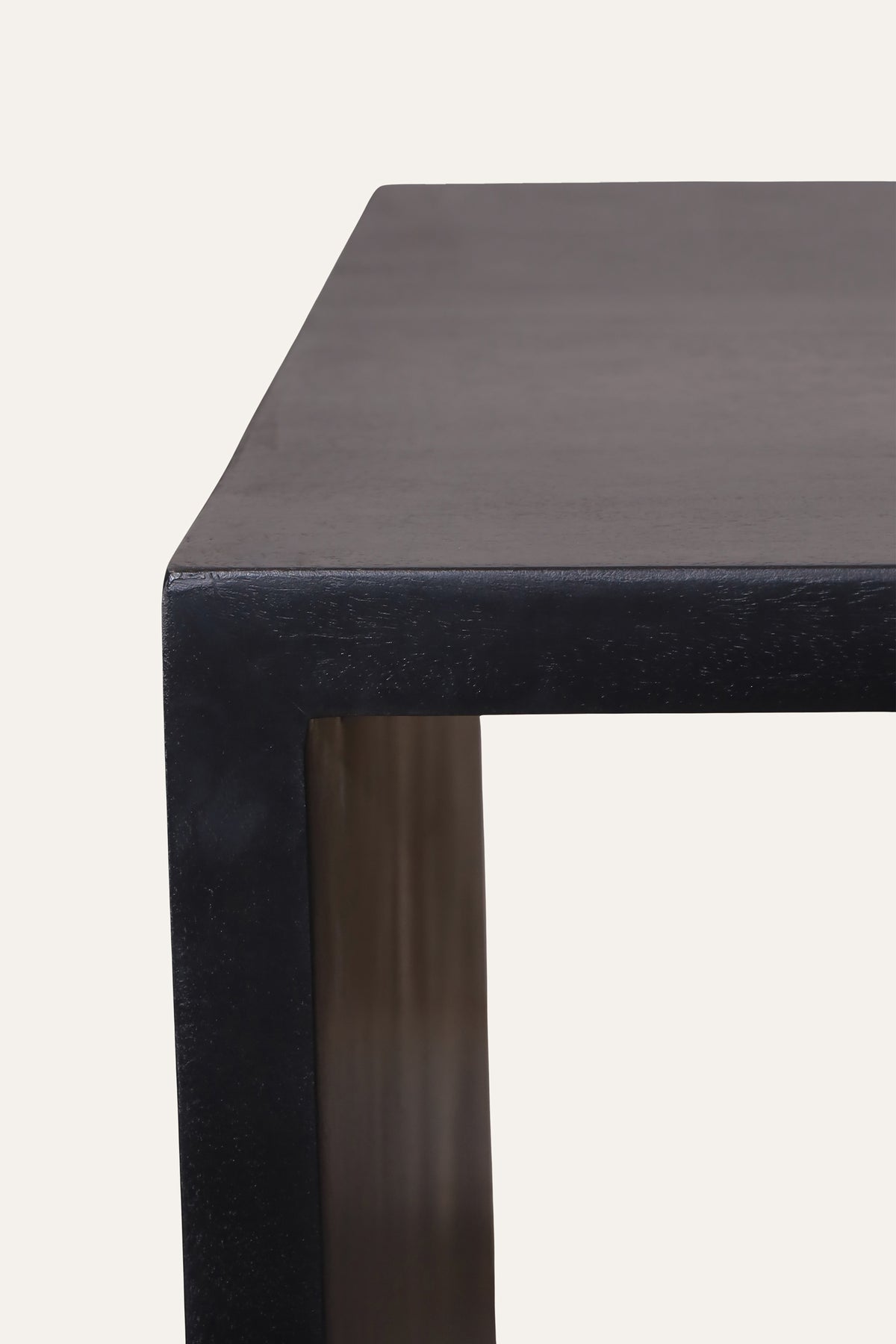 Black Rectangular Waterfall Coffee Table for Living Areas