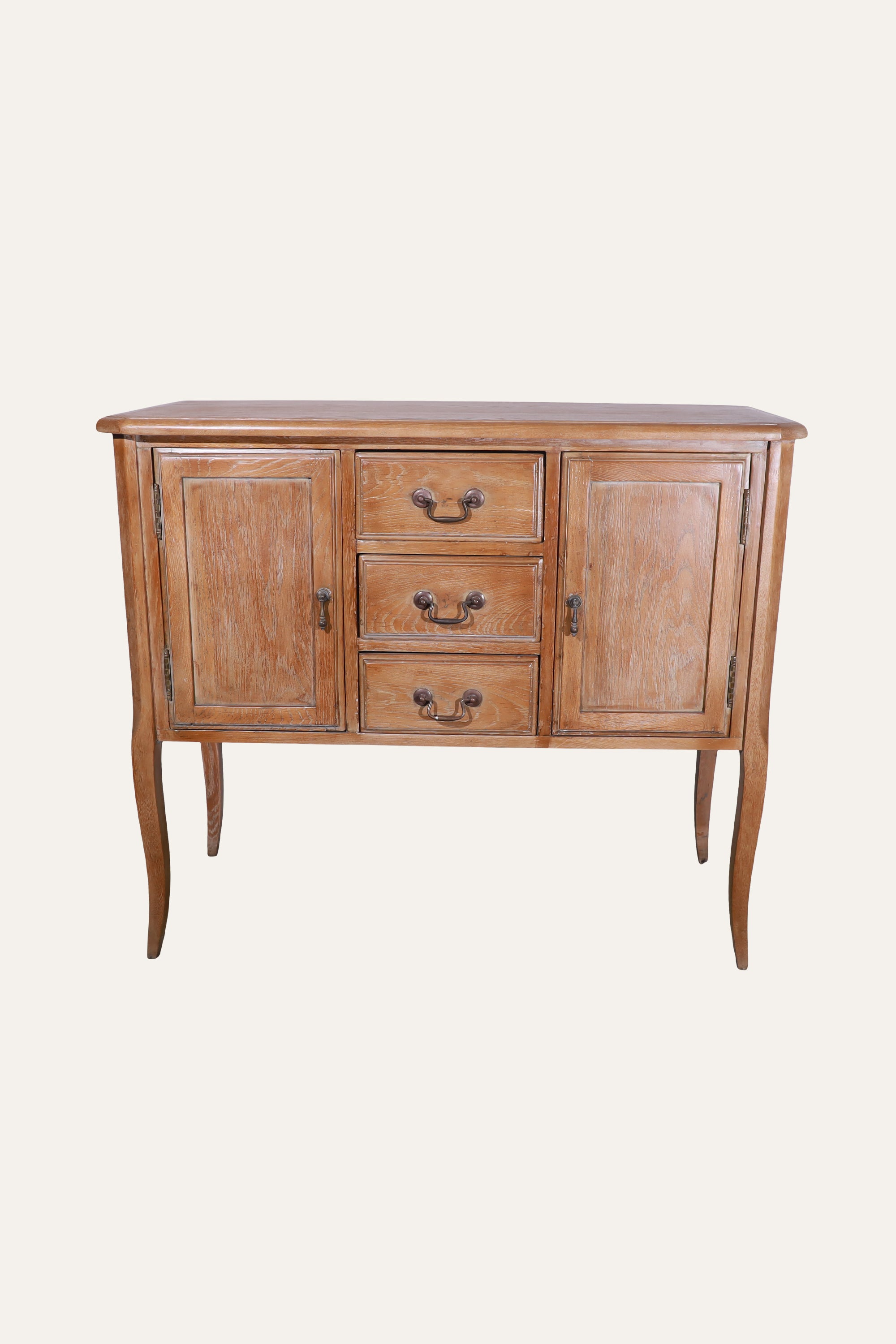 3-Drawer 2-Door Wooden Cabinet for Office Storage