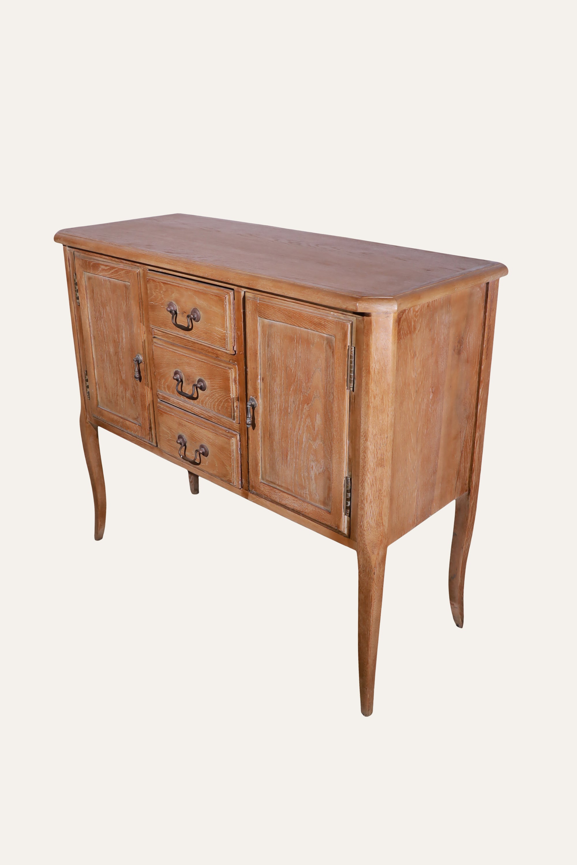3-Drawer 2-Door Wooden Cabinet for Office Storage