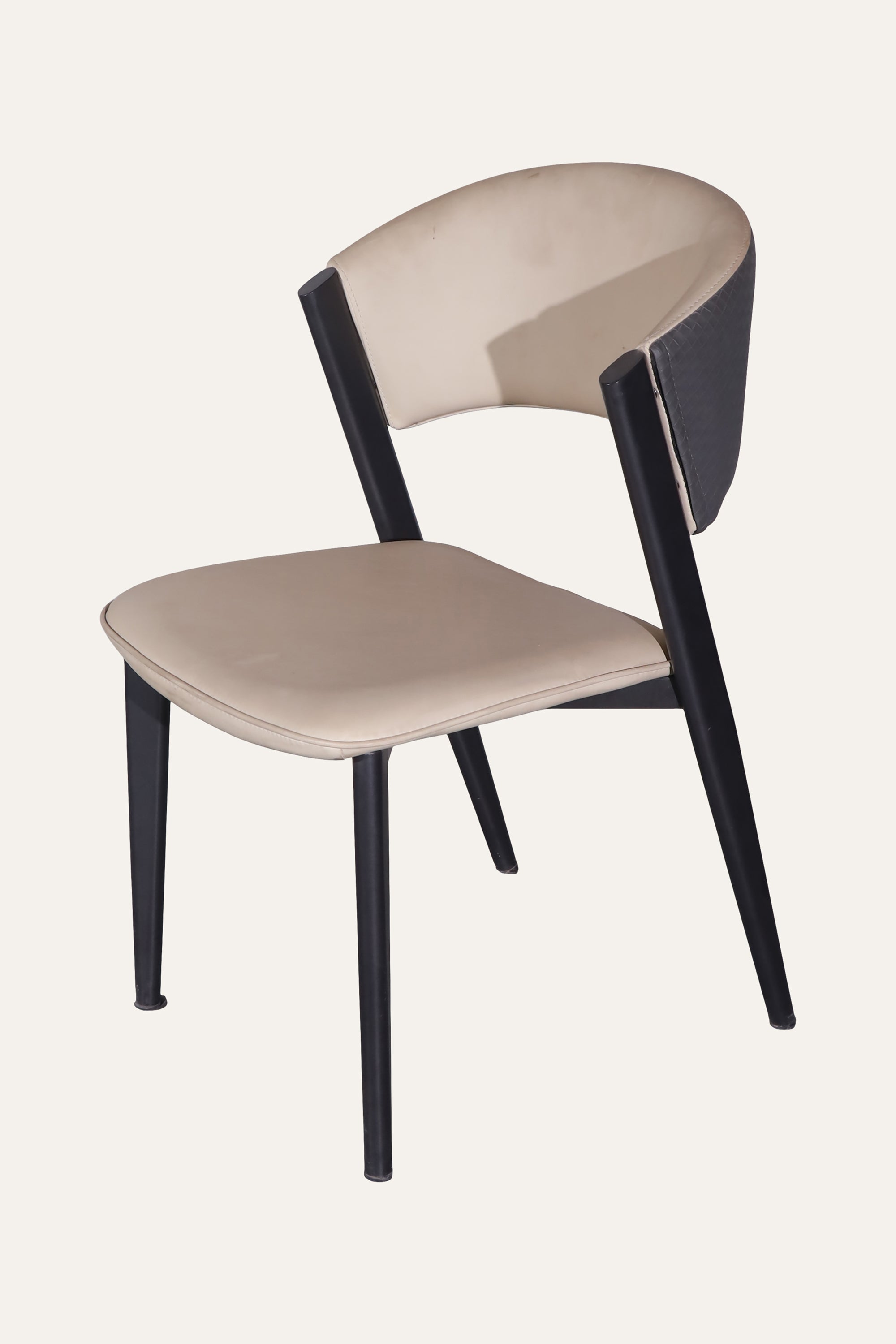 Cream Curved-Back Dining Chair