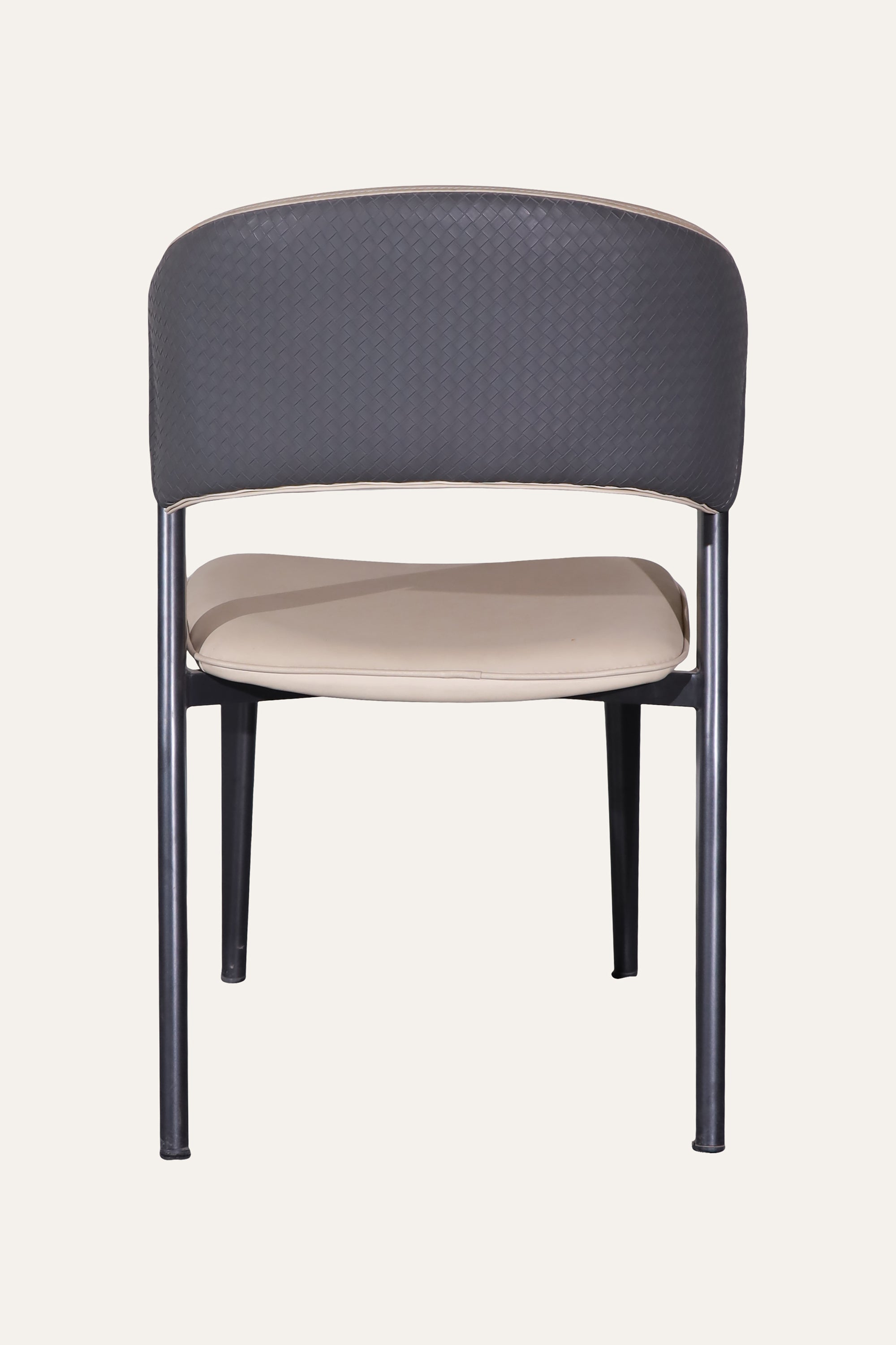 Cream Curved-Back Dining Chair