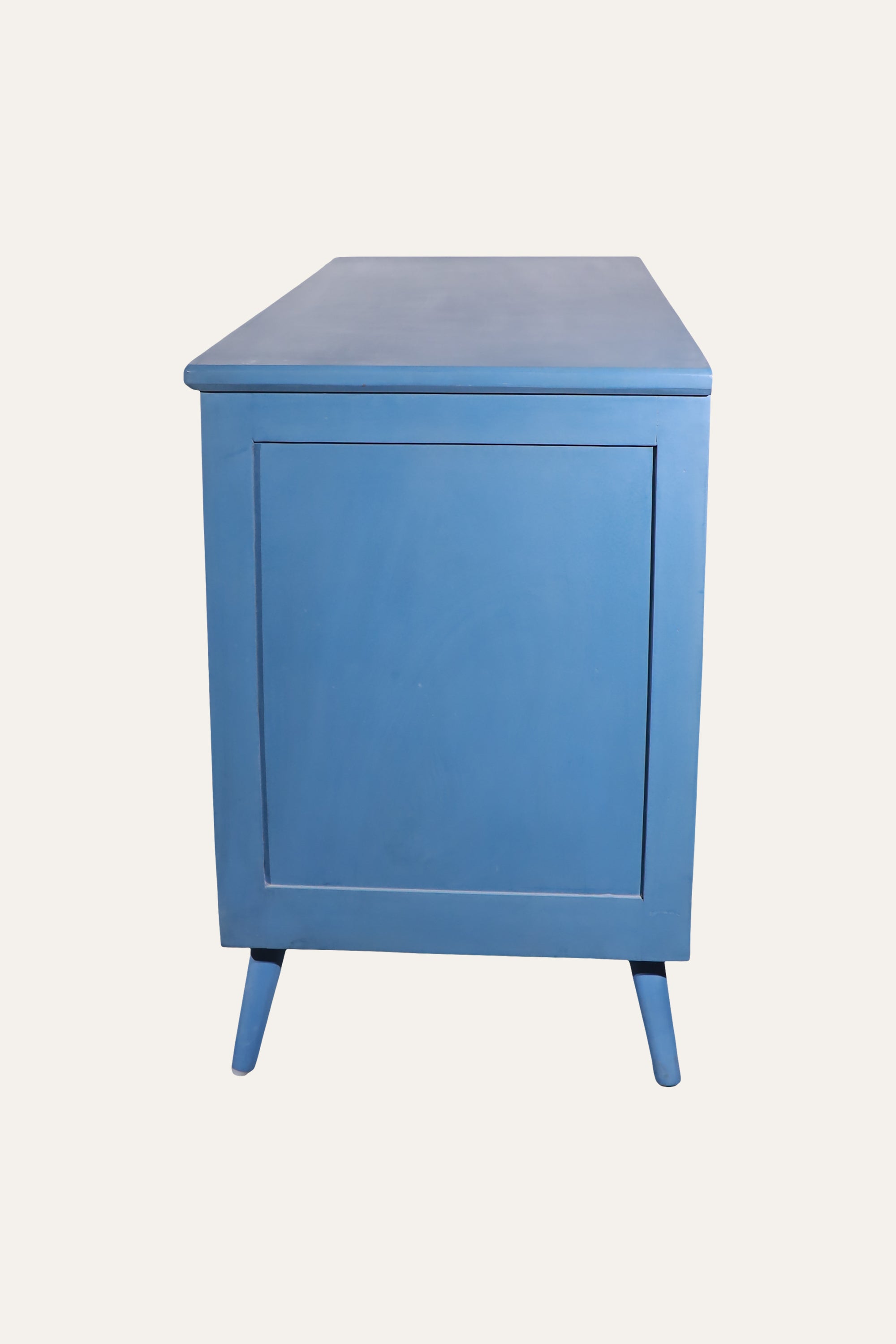Blue Two-Door Cabinet for Dining Room Storage