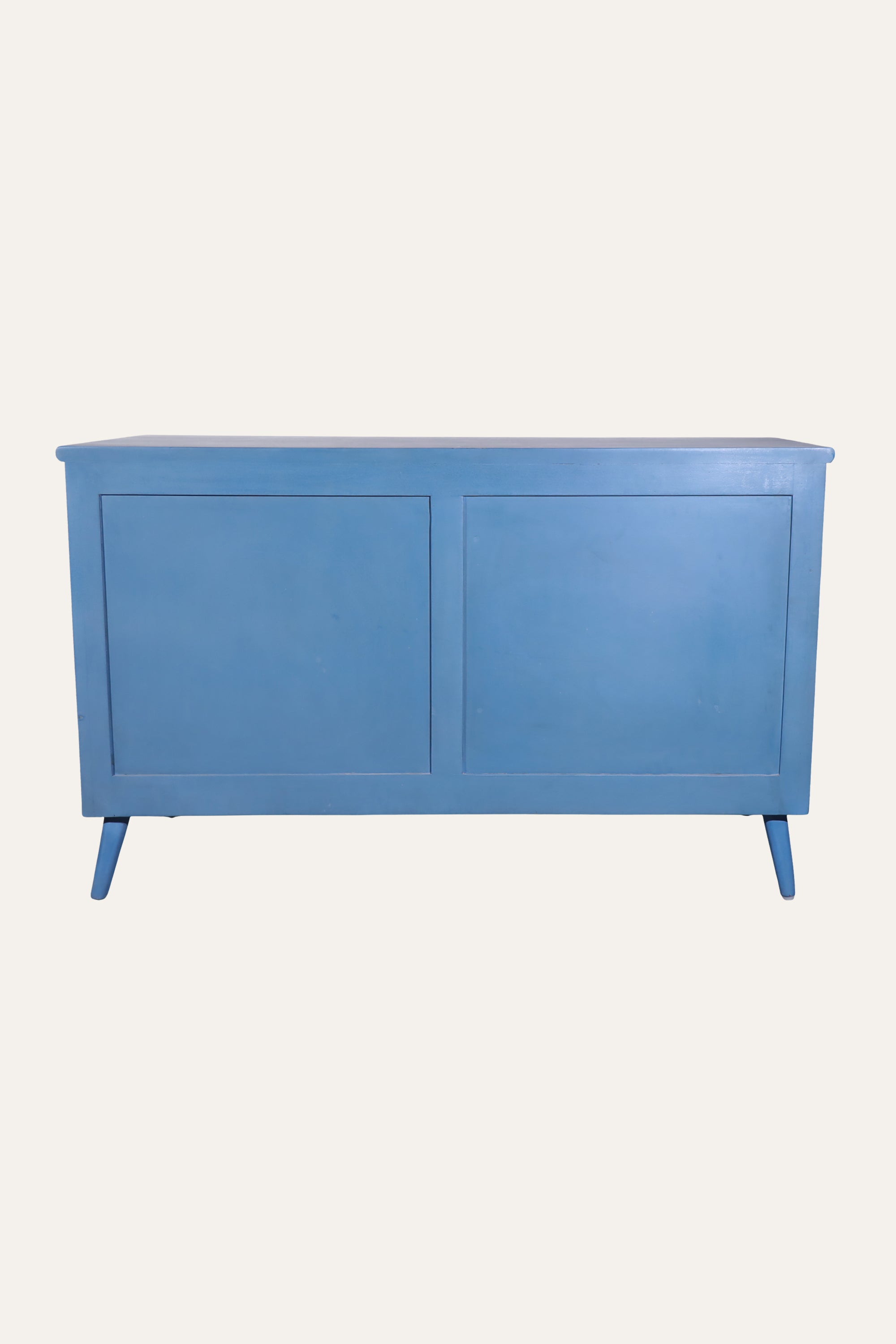 Blue Two-Door Cabinet for Dining Room Storage