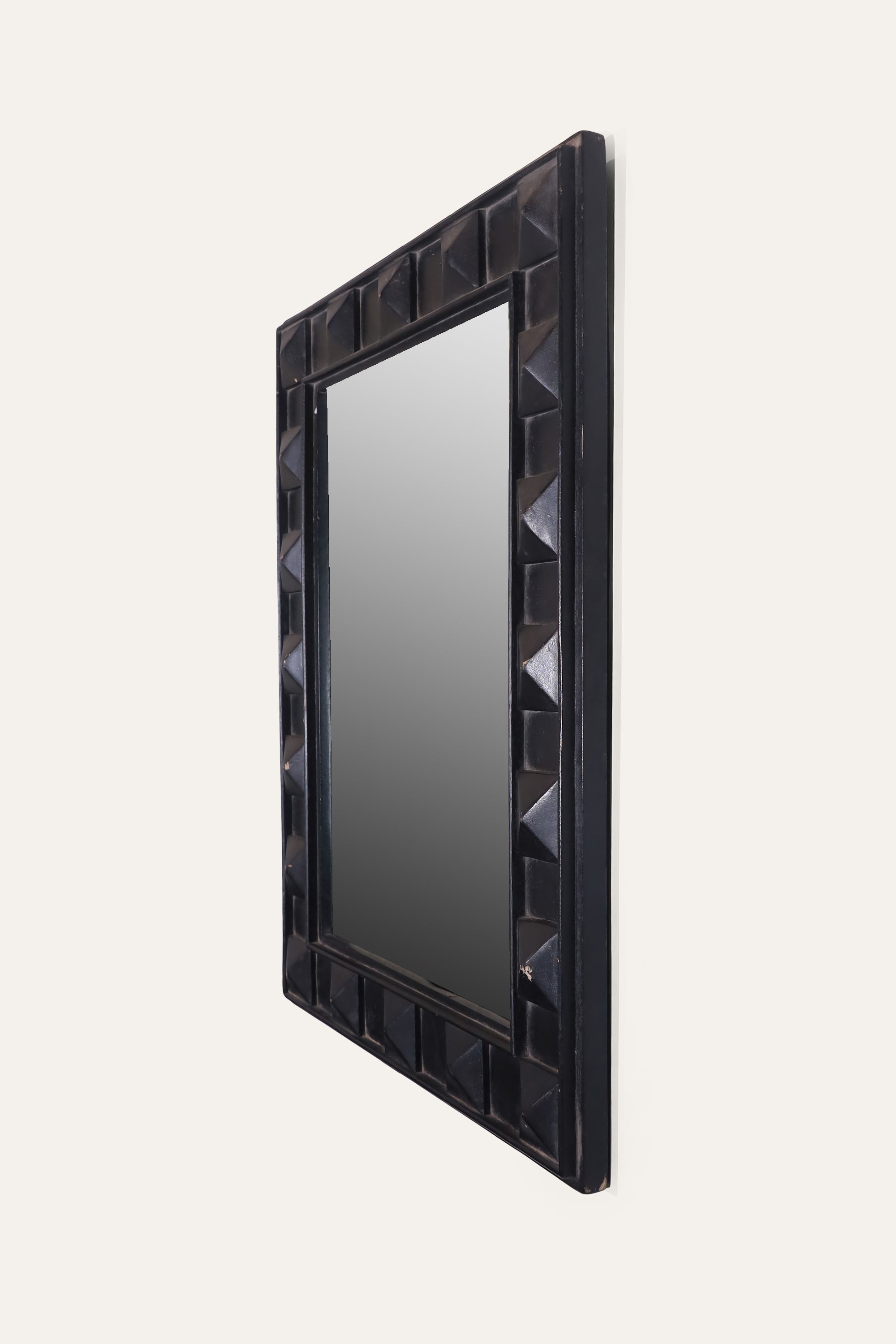 Black Geometric Wall Mirror for Bathroom Walls