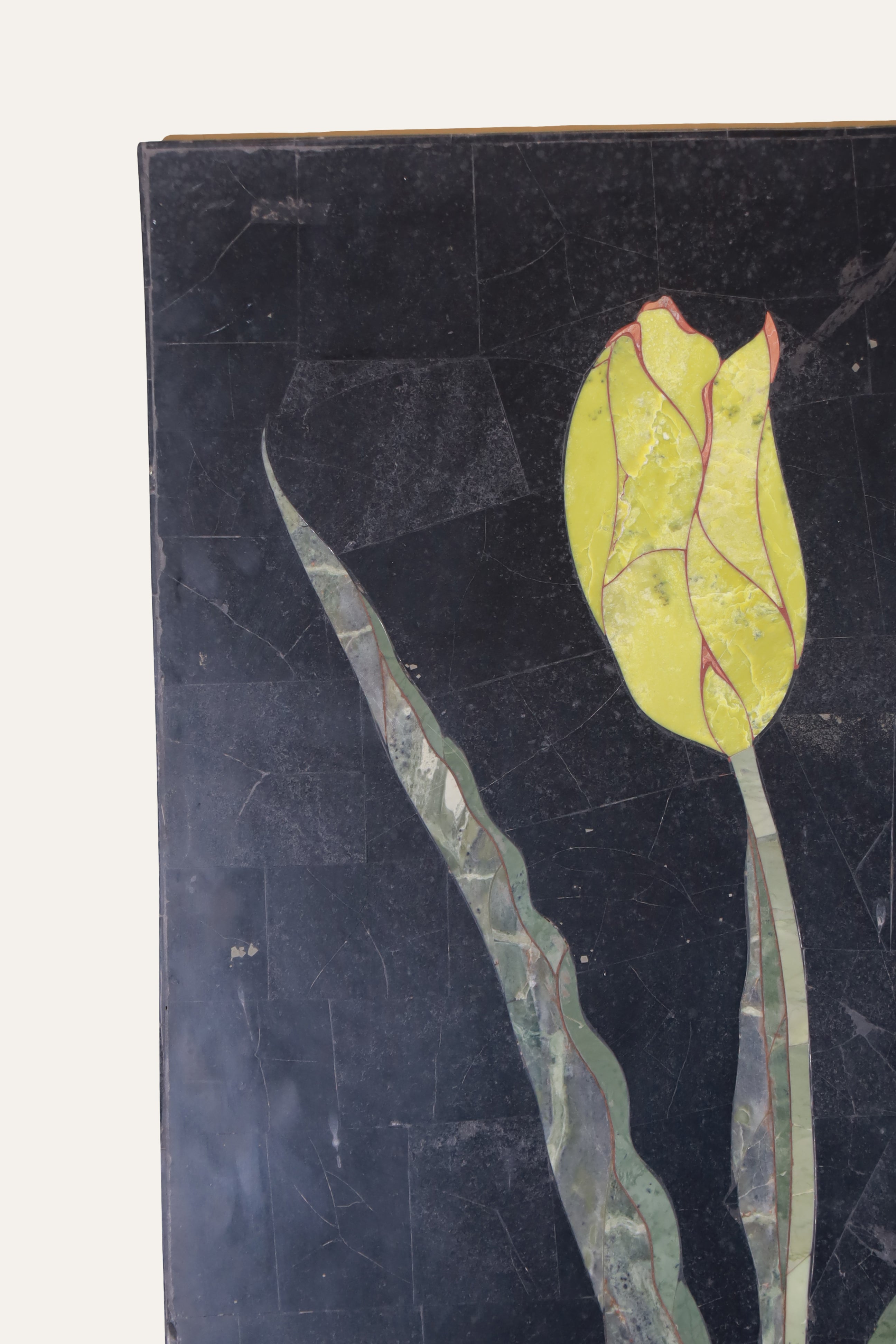 Semi-Precious Floral Inlay Panel for Living Room & Hallway Decor