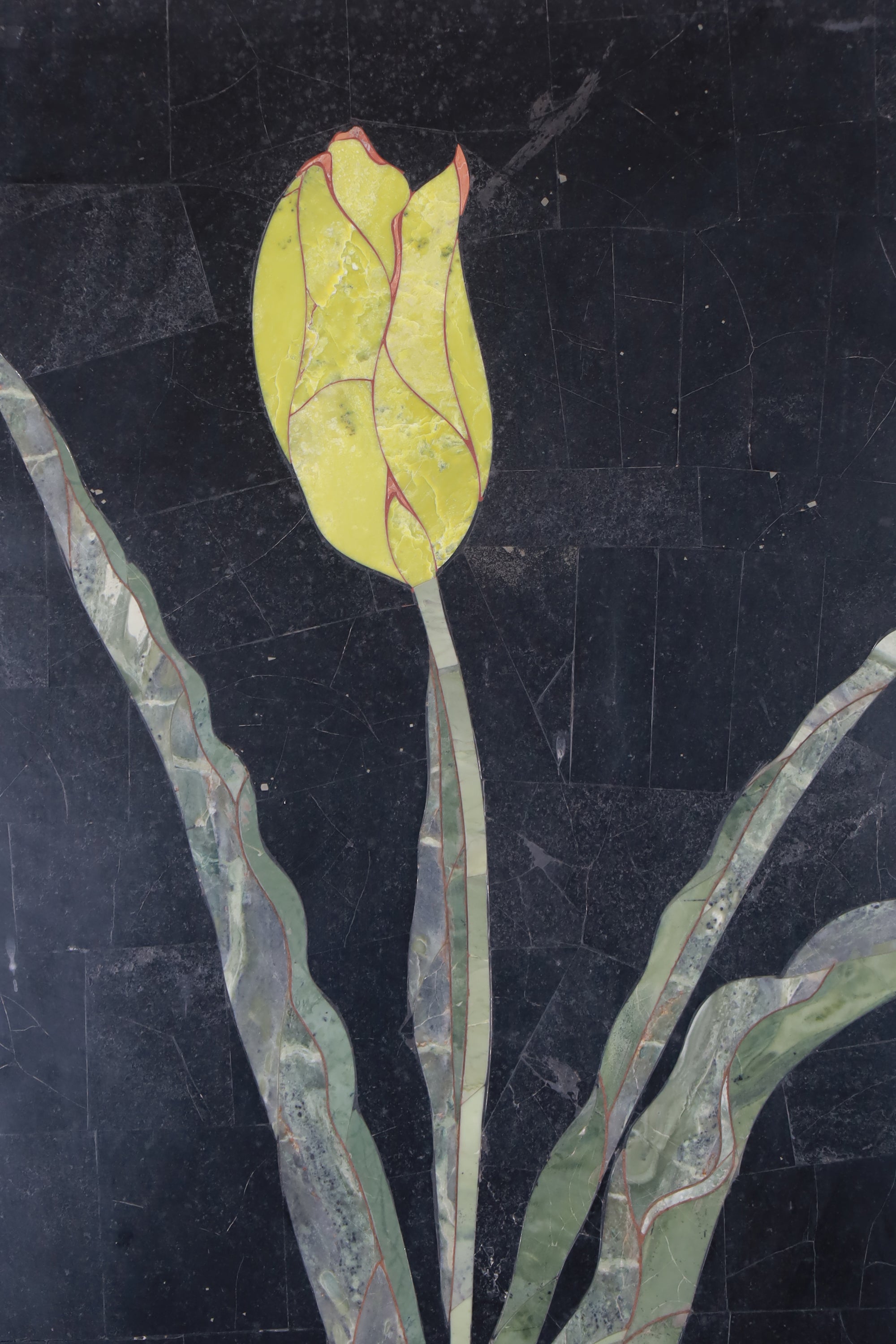 Semi-Precious Floral Inlay Panel for Living Room & Hallway Decor