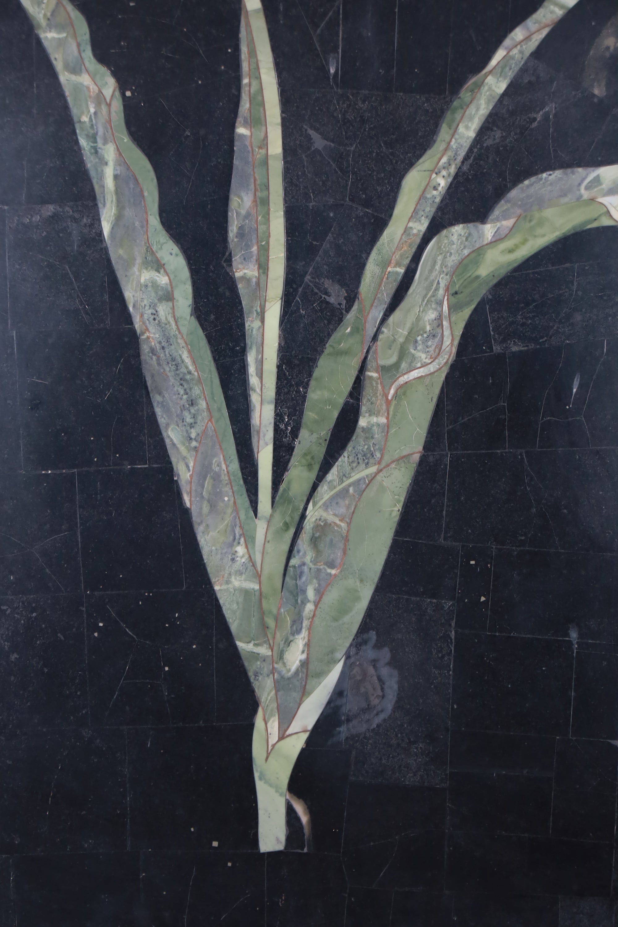Semi-Precious Floral Inlay Panel for Living Room & Hallway Decor