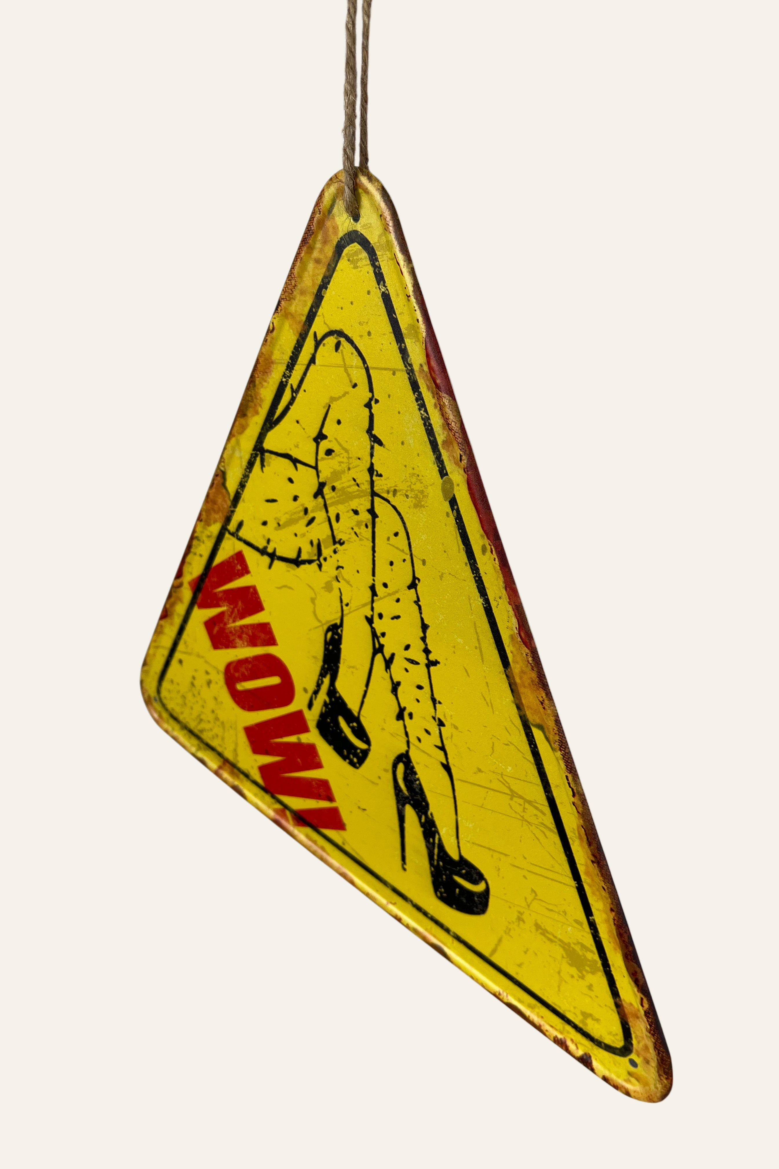 Legs in Heels Vintage Metal Triangular Wall Board