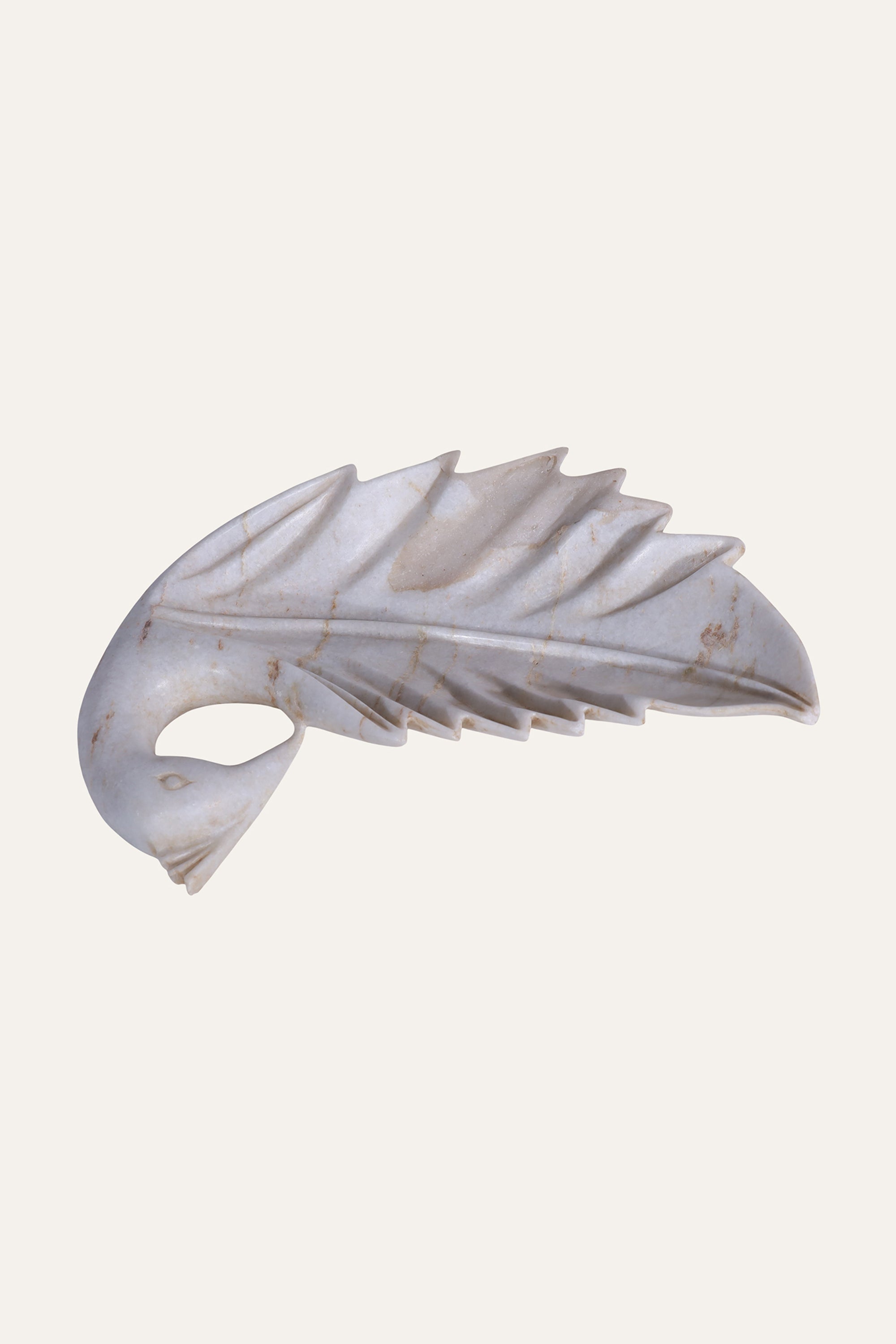 White Peacock Urli Decorative Tray for Table Styling