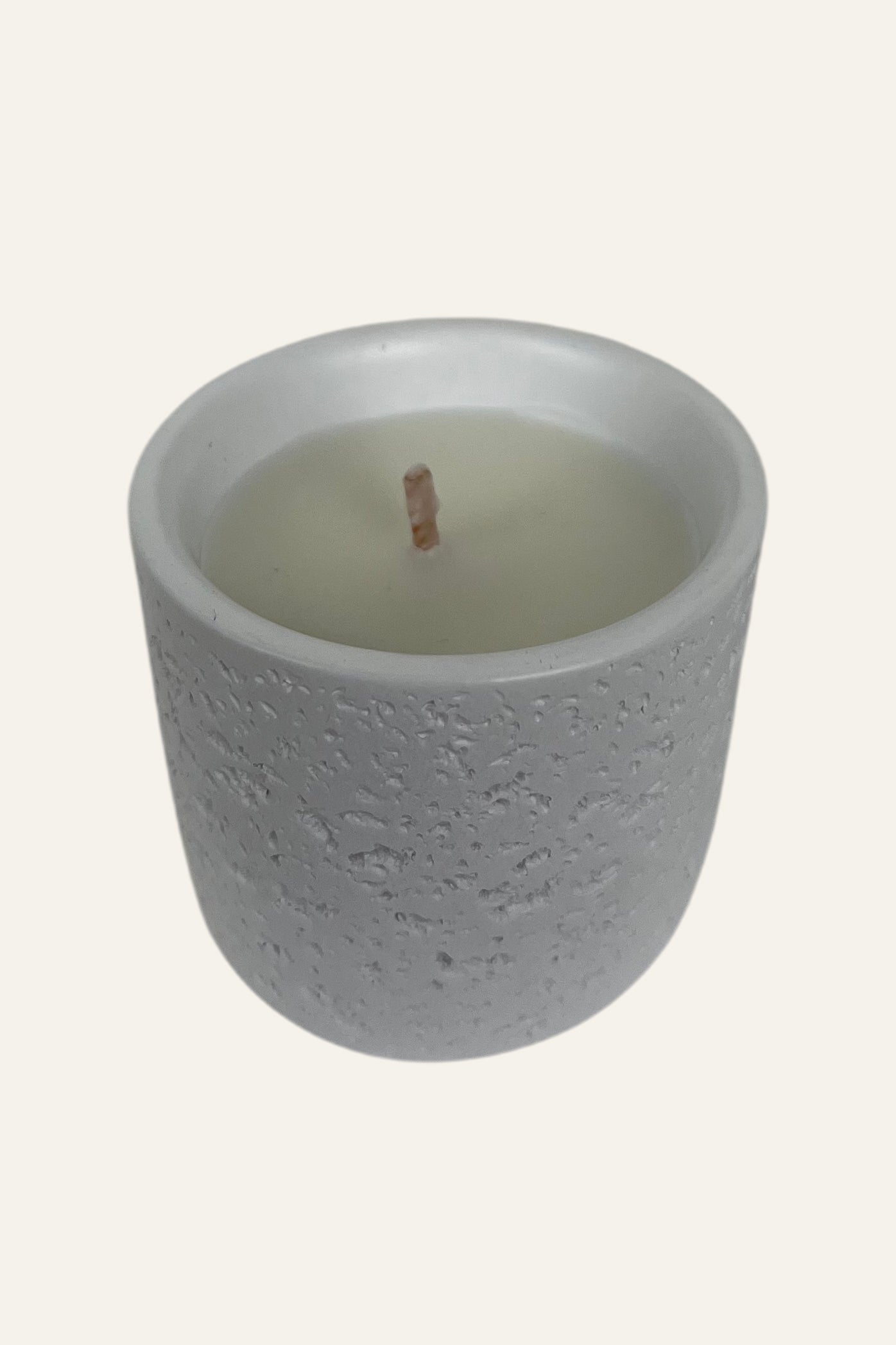White Textured Scented Candle