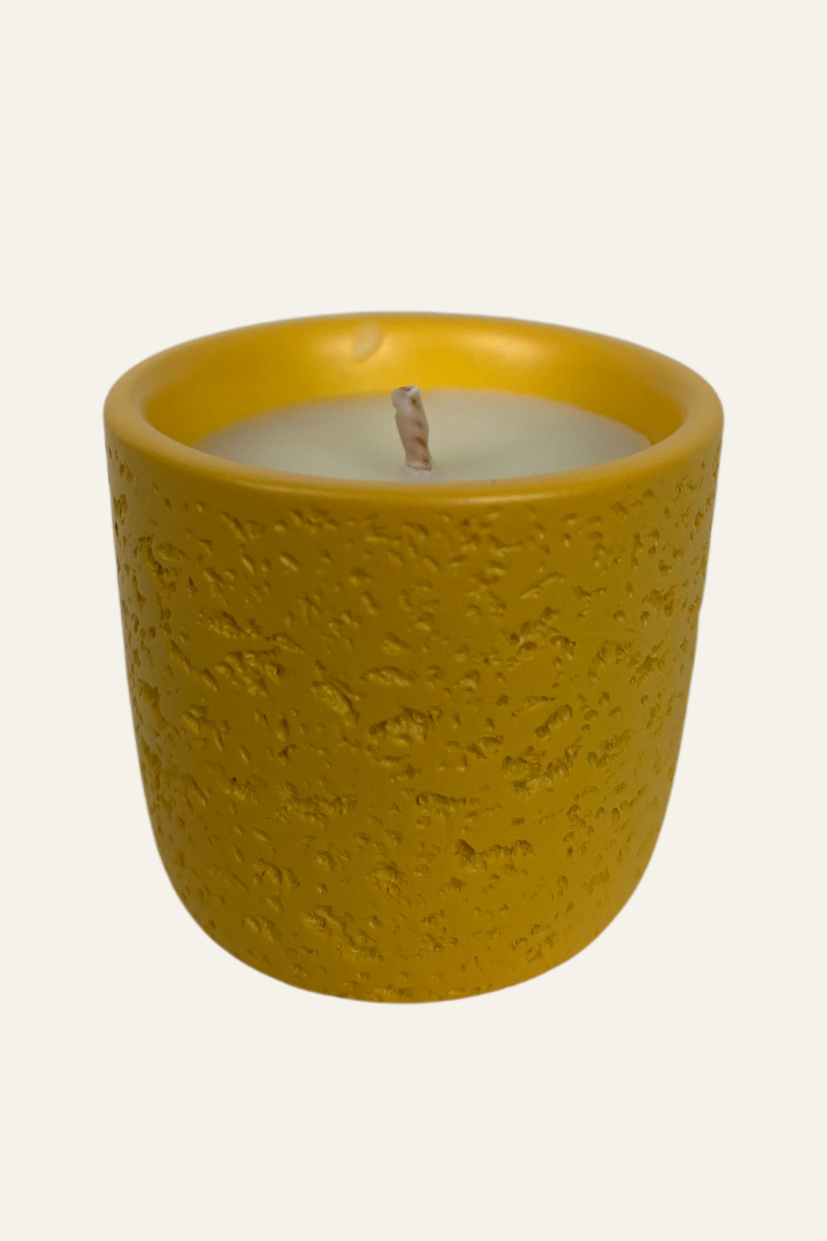 Yellow Textured Scented Candle