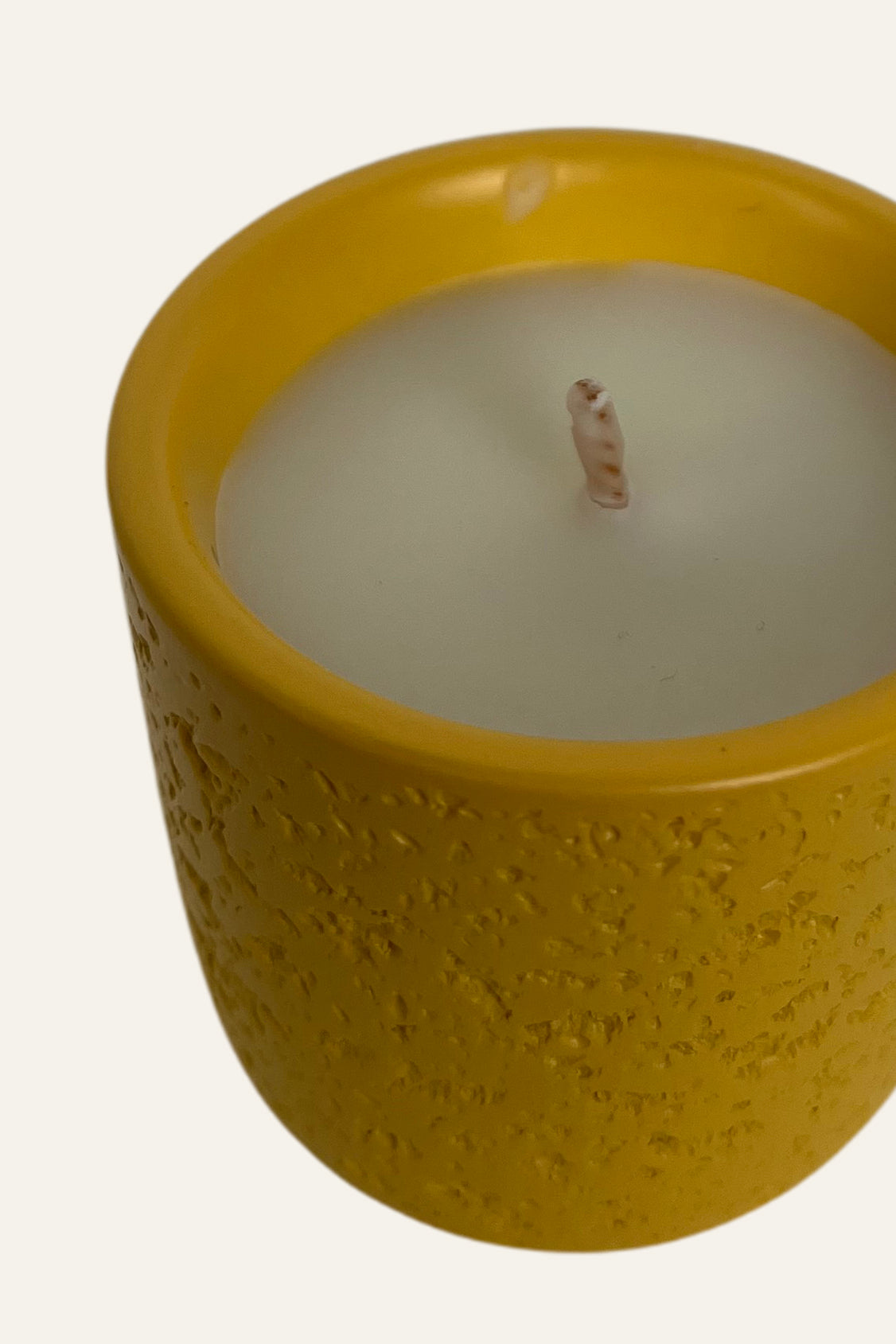 Yellow Textured Scented Candle