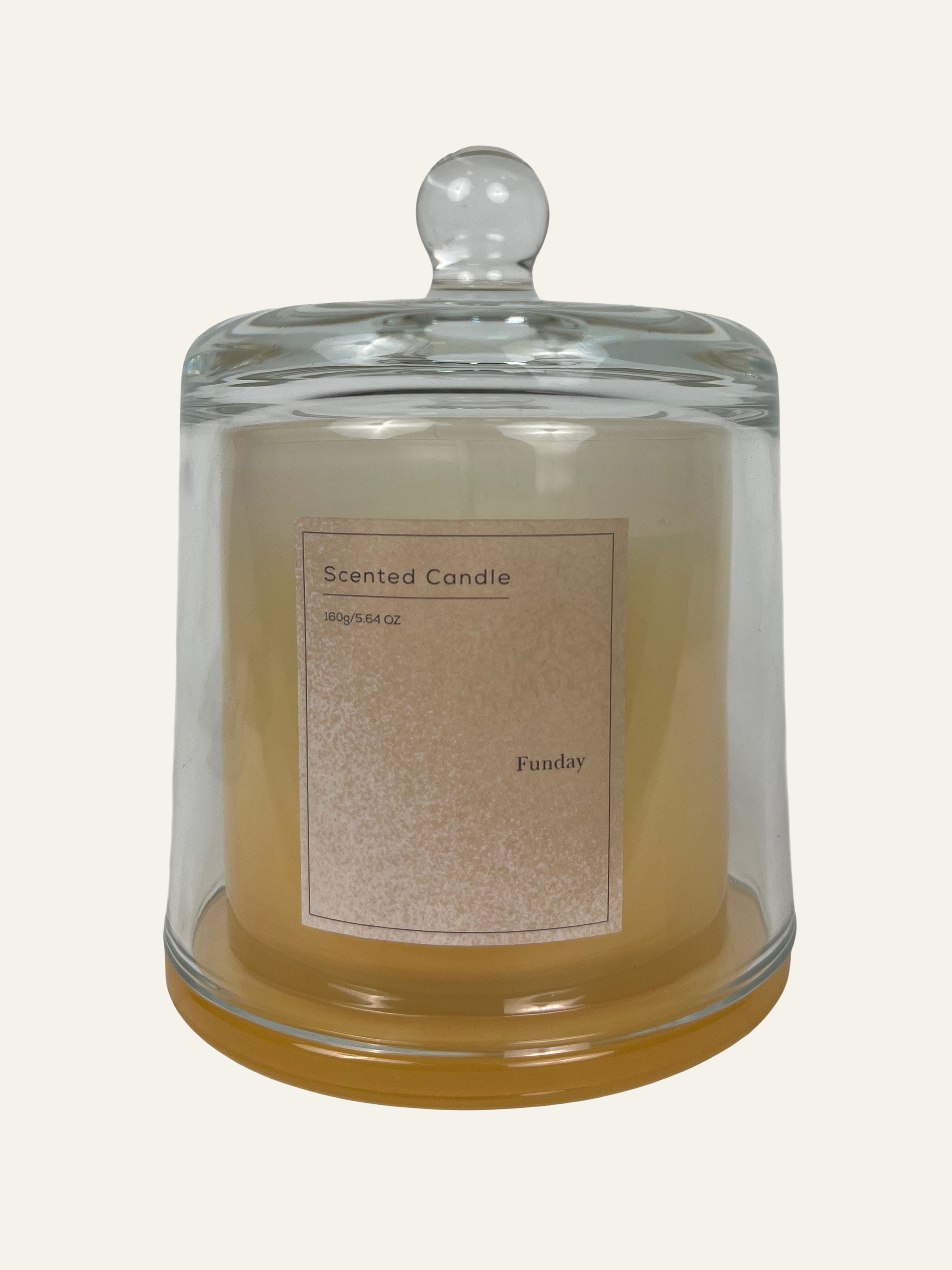 Scented candle in a glass jar 