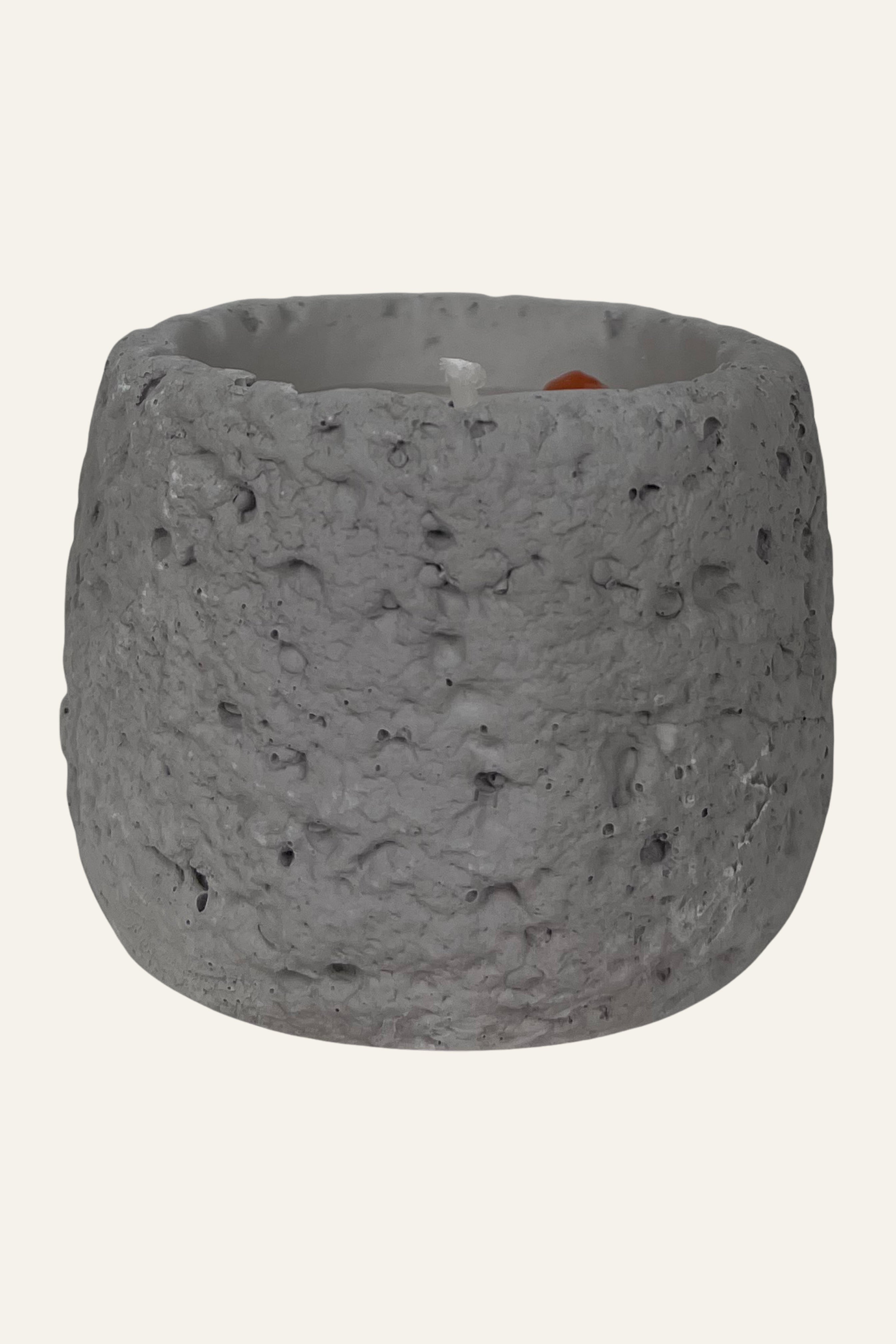Grey Lava Rock Textured Soy Wax Scented Candle