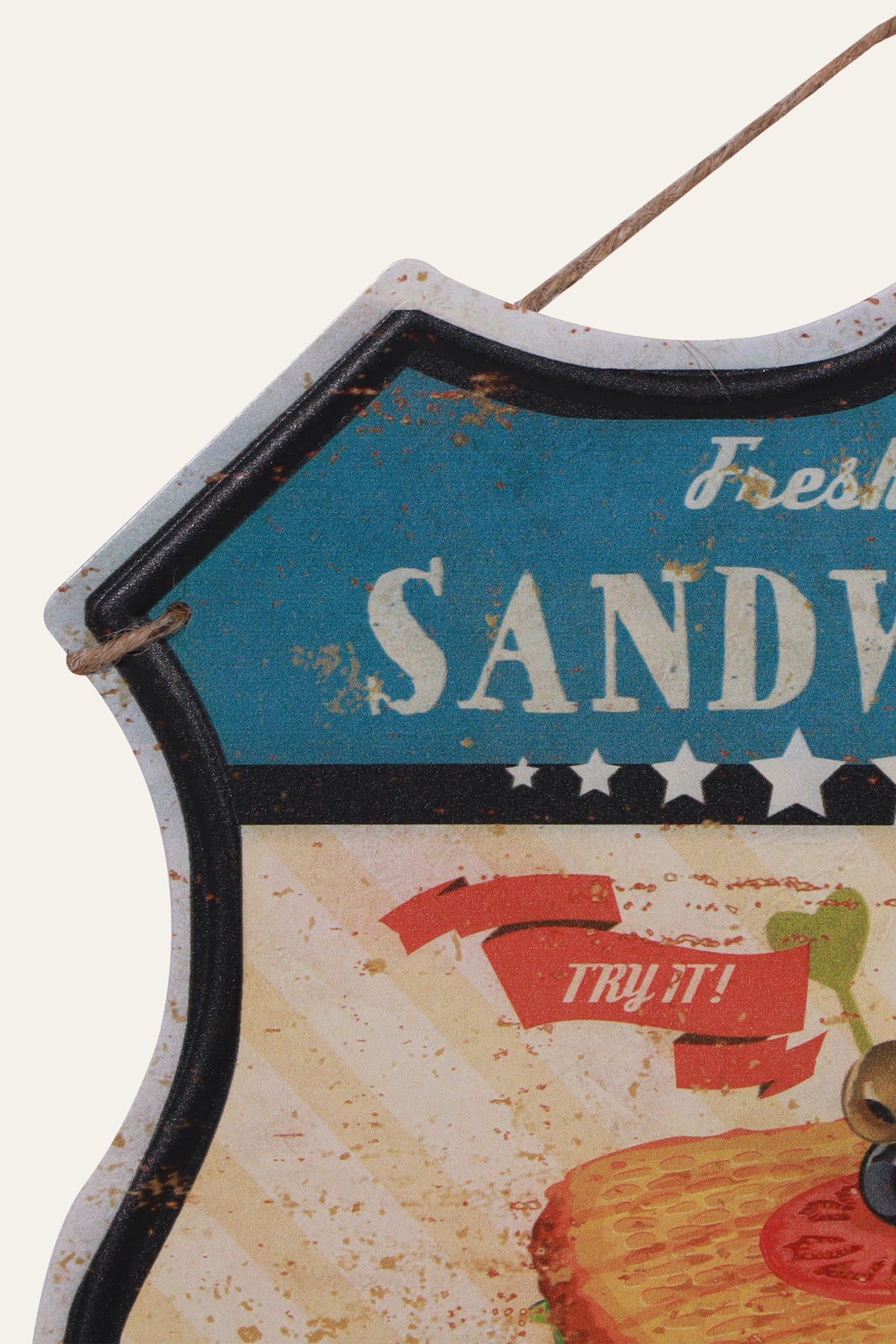 Vintage Metal Sandwich Sign | Home Kitchen Wall Decor