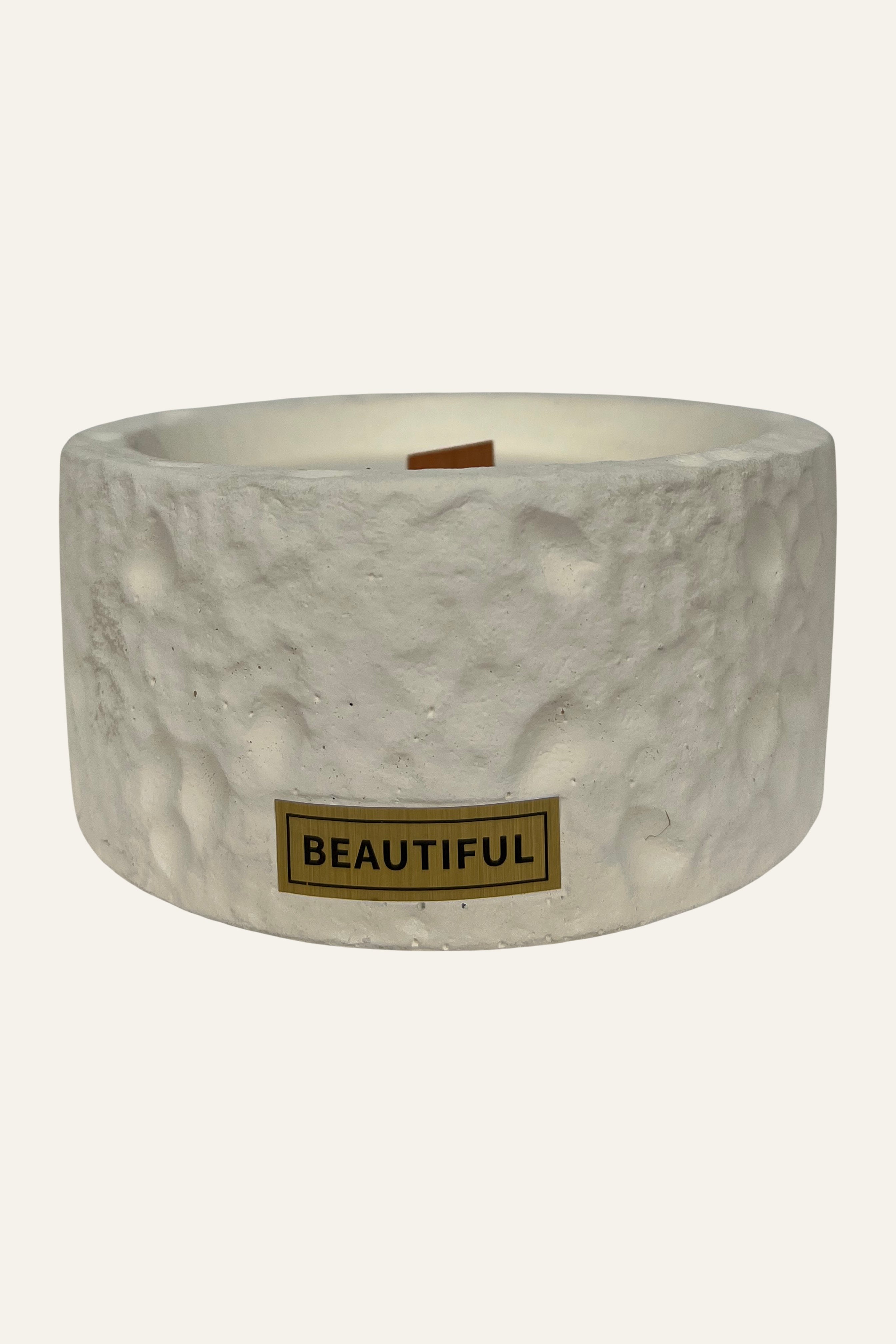 Soy wax Textured Scented Candle with Wood Wick