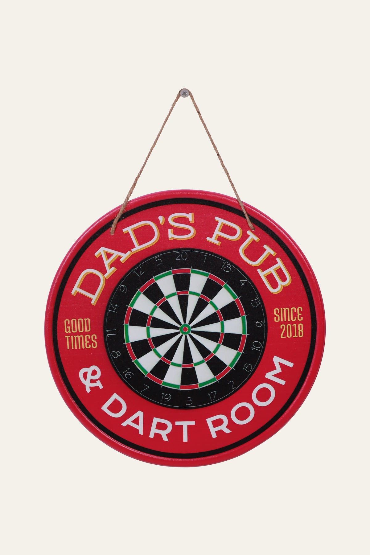 Round Dart Room Metal Sign for Game Rooms