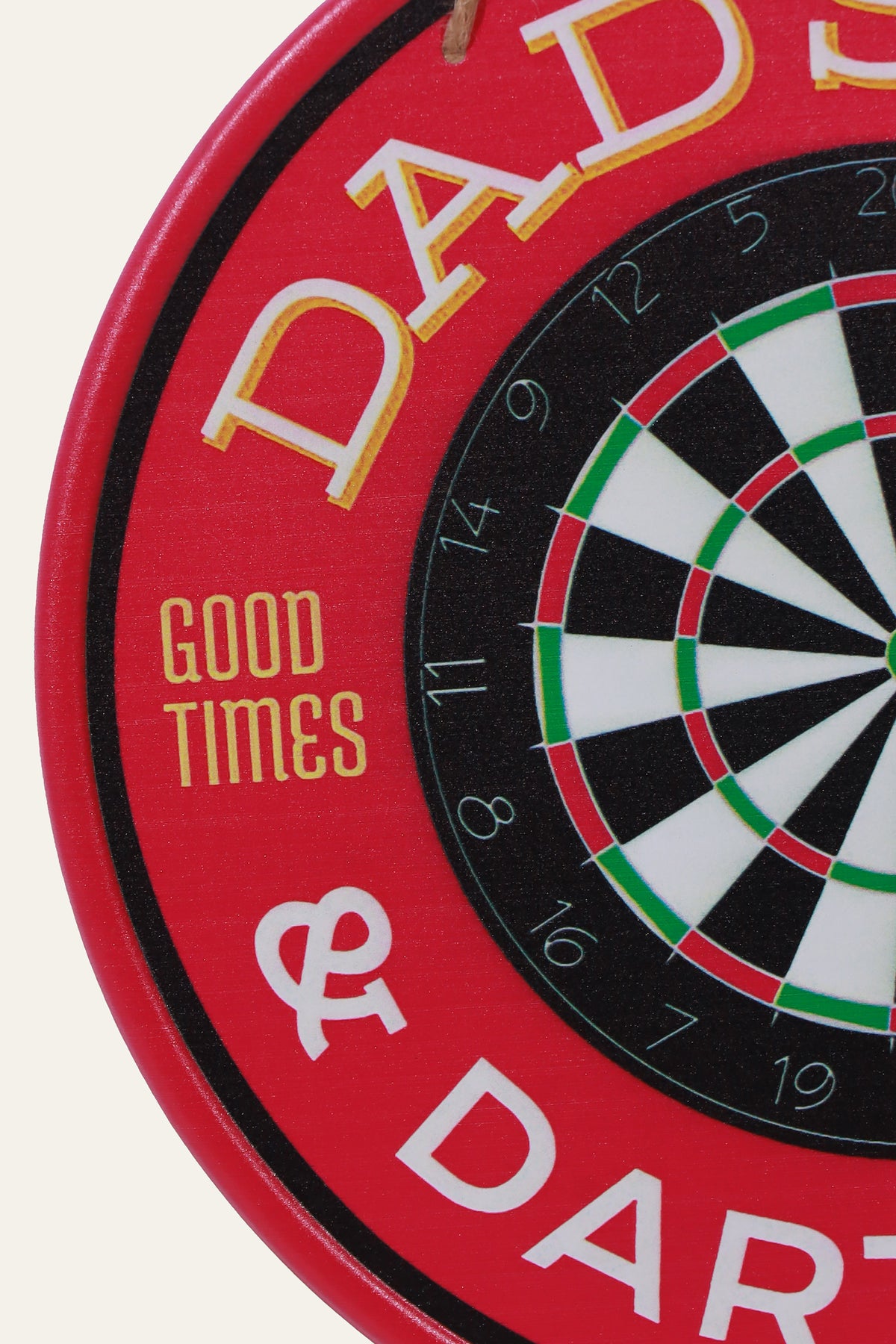 Round Dart Room Metal Sign for Game Rooms