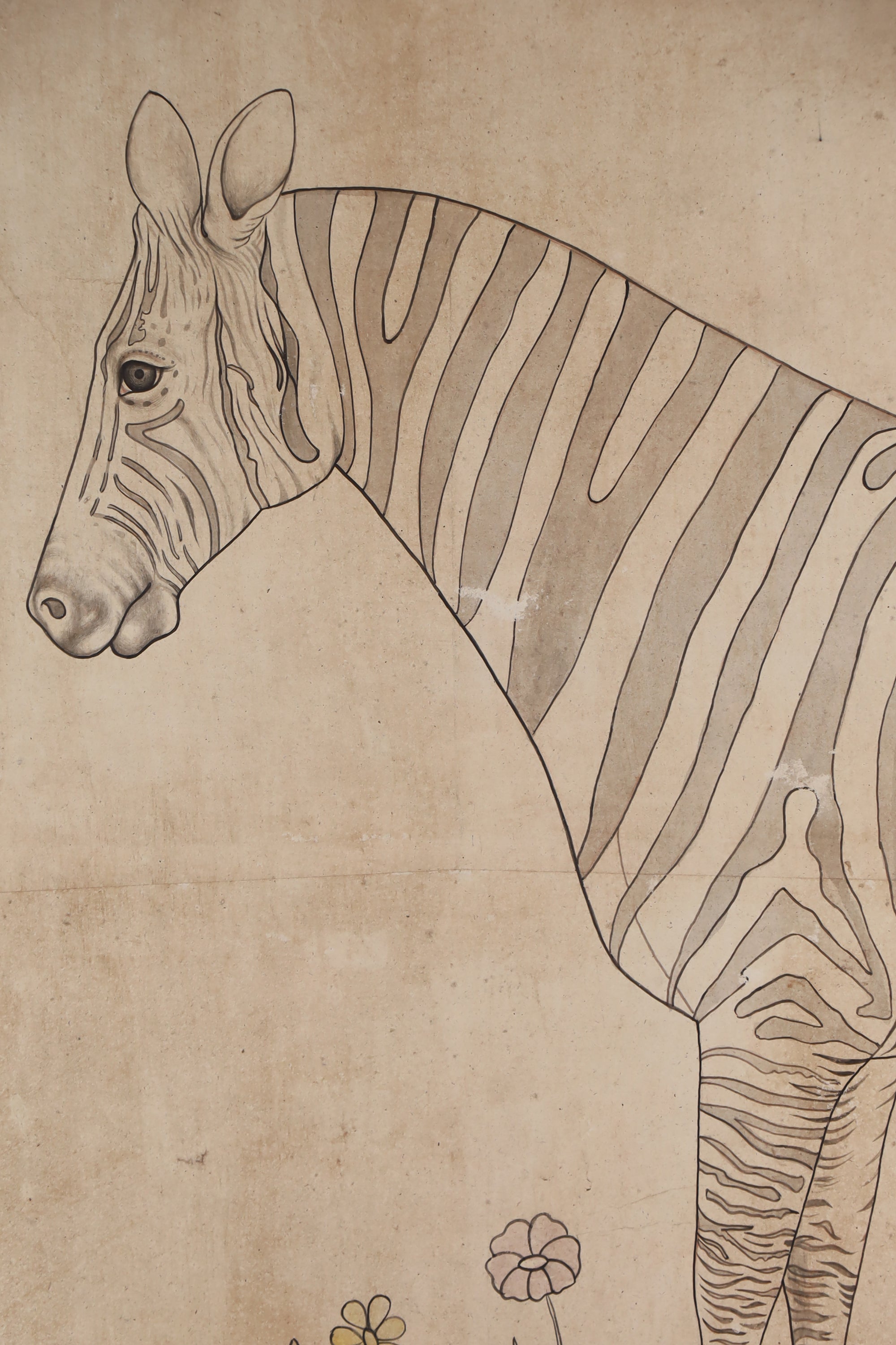 Zebra Water Color Art for Kids' Room