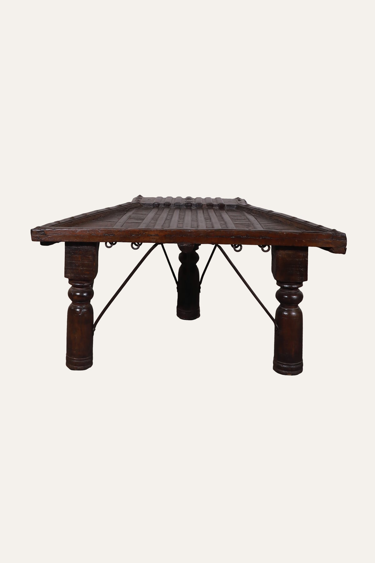 Heritage Style Carved Wood Side Table for Living Room & Foyer