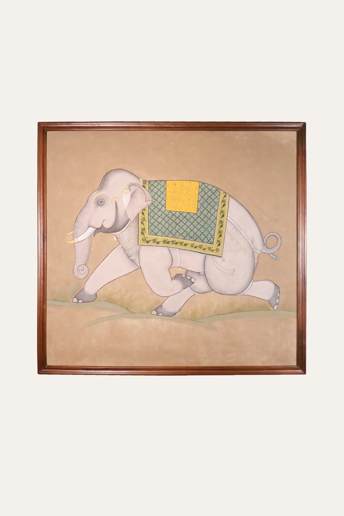 Hand-Painted Elephant Watercolor Wall Art for Children's Room