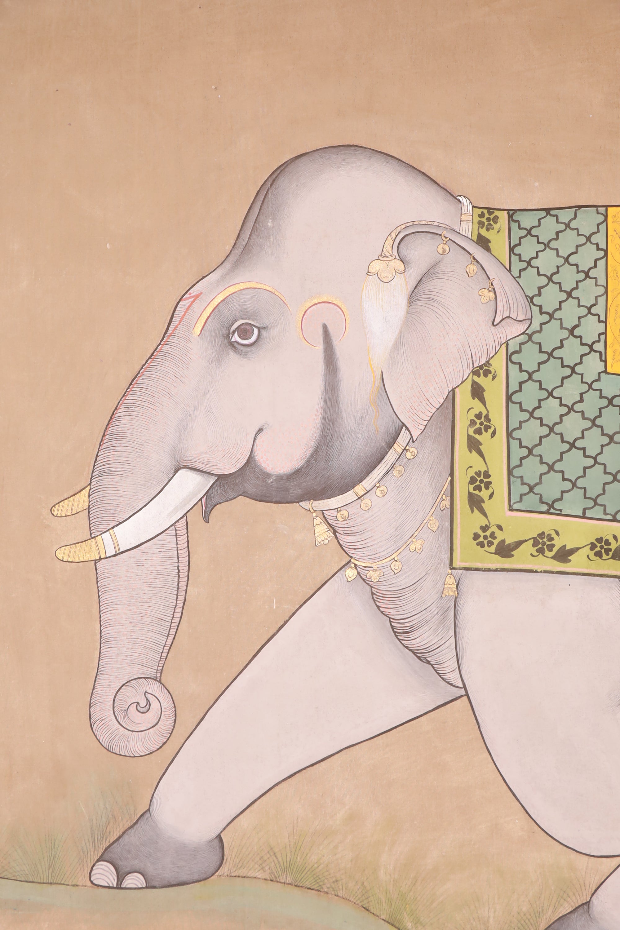 Hand-Painted Elephant Watercolor Wall Art for Children's Room