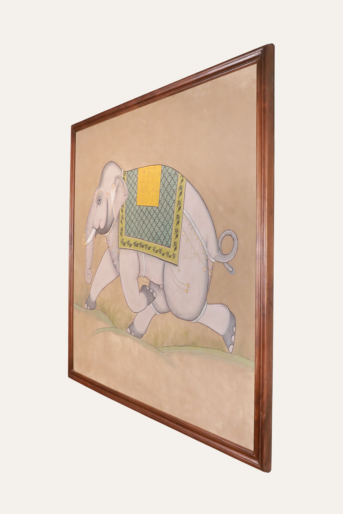 Hand-Painted Elephant Watercolor Wall Art for Children's Room