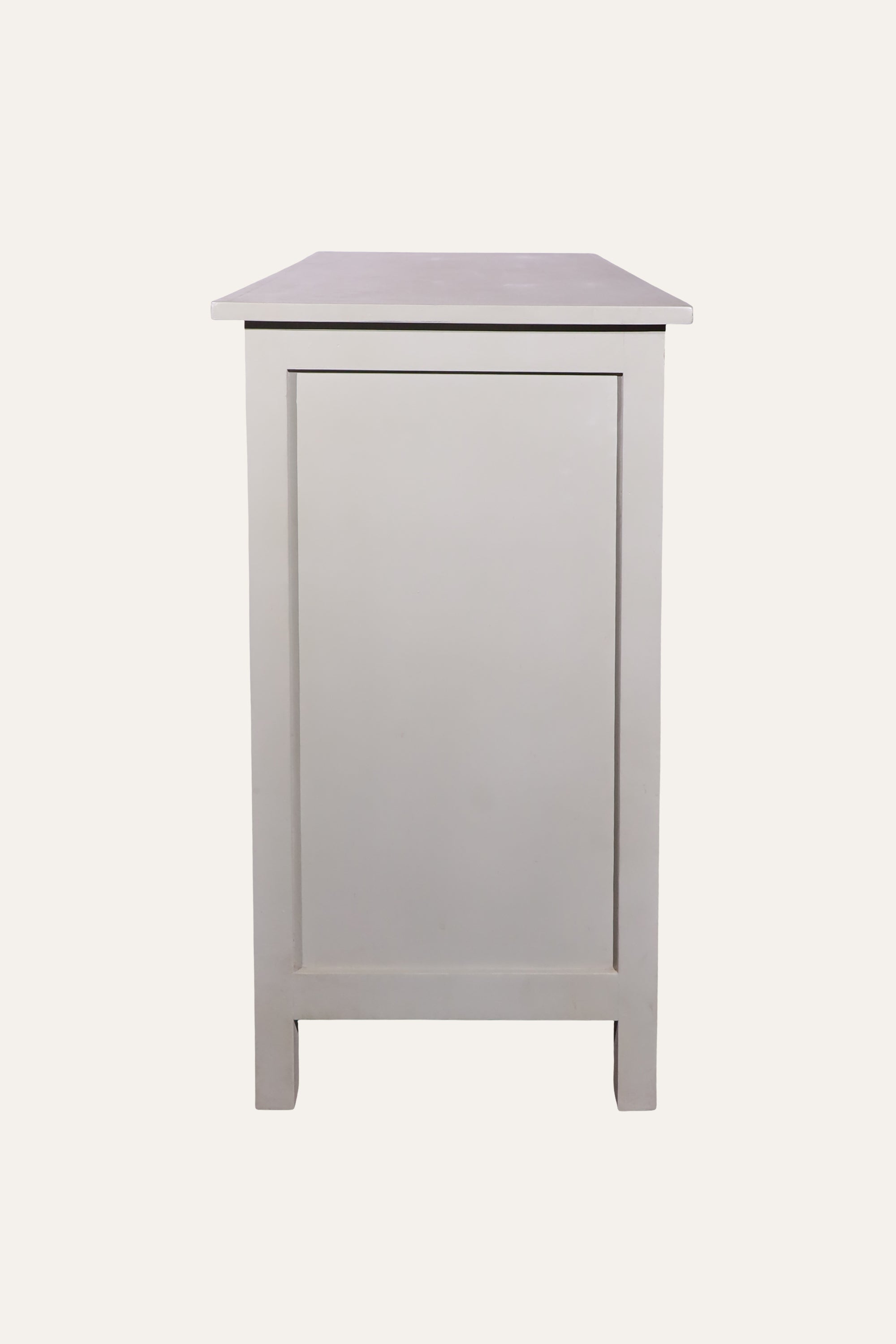 Muted Cream 4-Drawer Wooden Chest of Drawers for Office Spaces