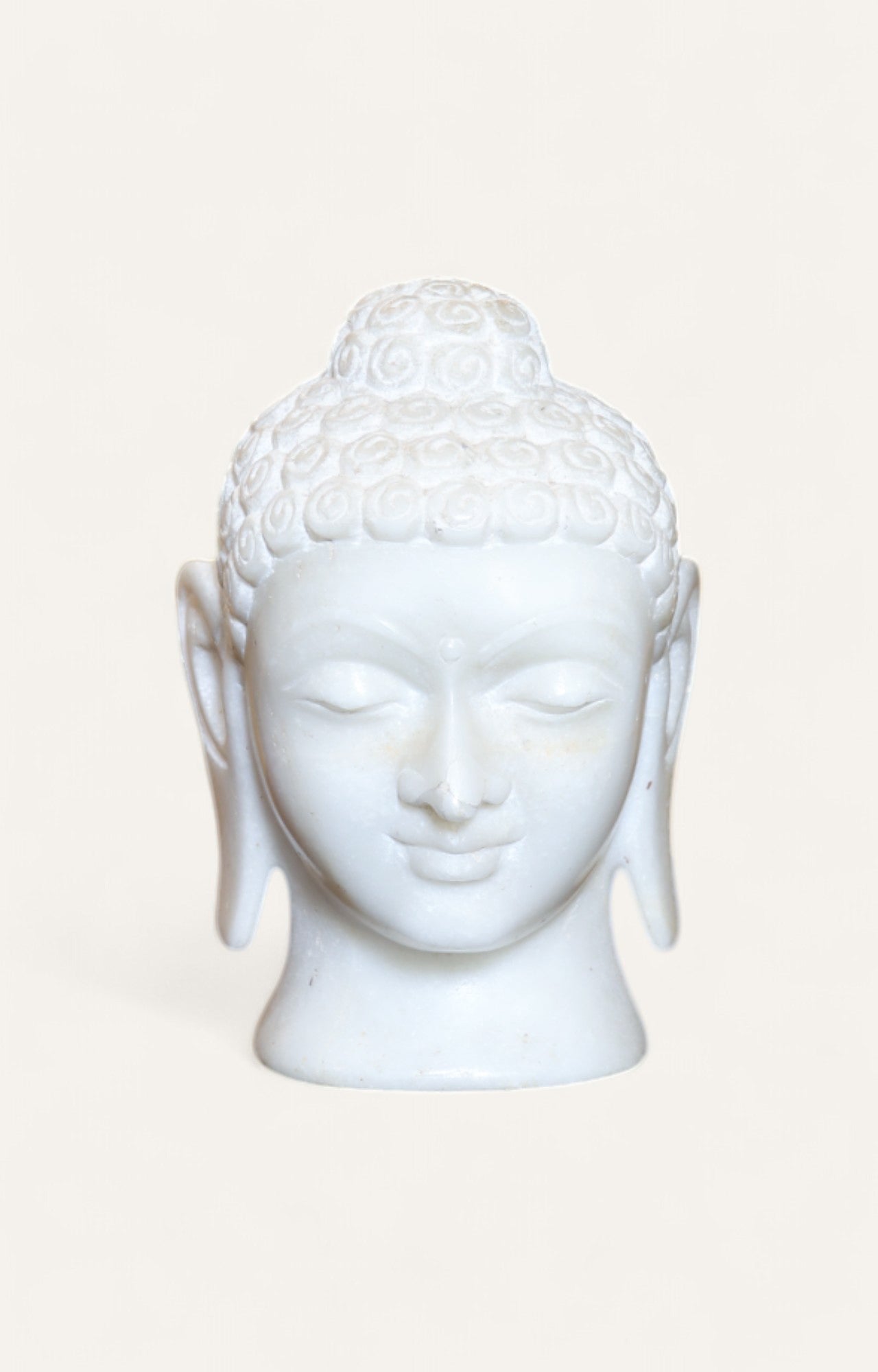 Marble Buddha head statue