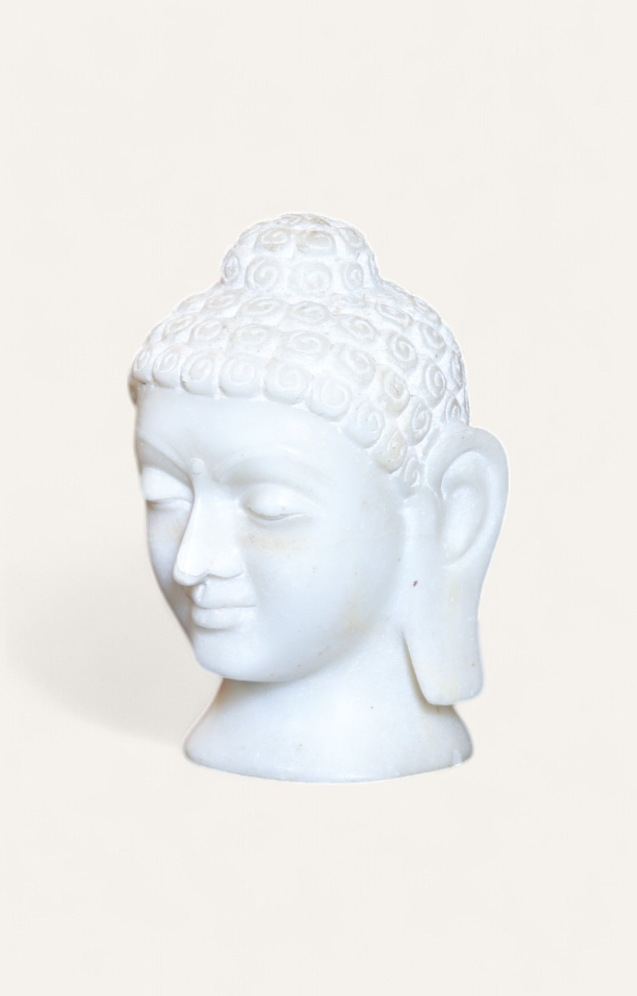 Marble Buddha head statue