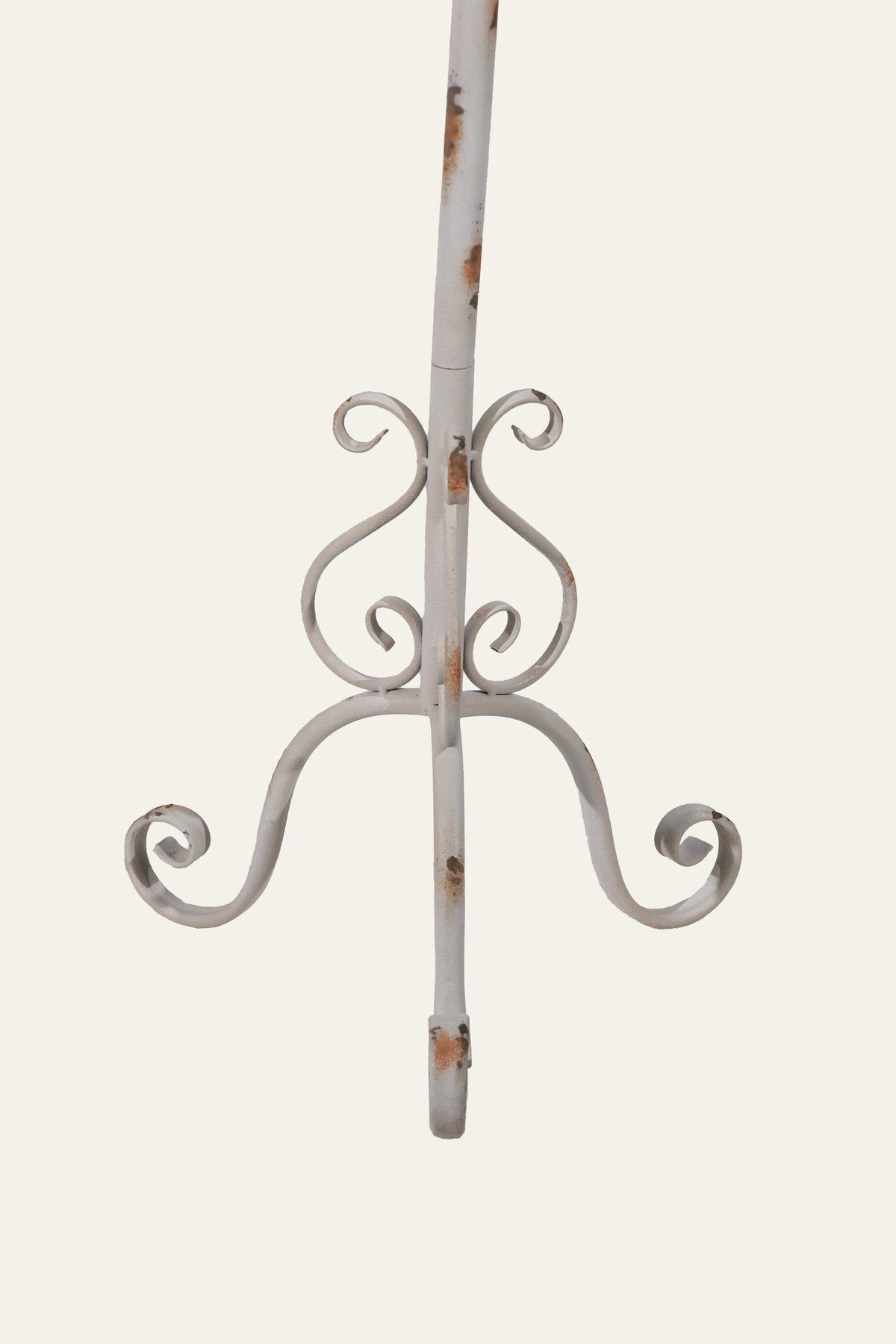 White Scrollwork Pedestal Plant & Display Stand