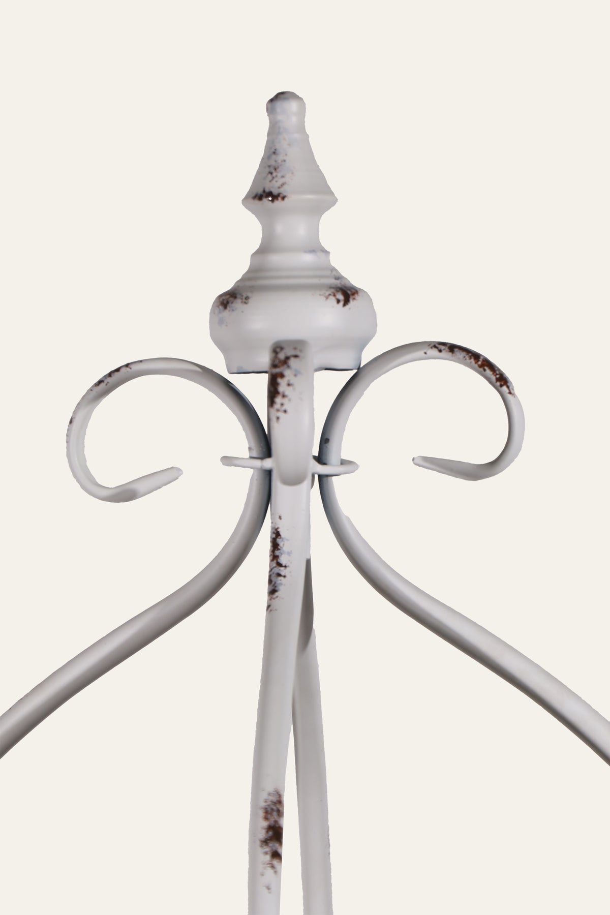 White  2-Tier Scrollwork Display Shelf for Entryway Decor