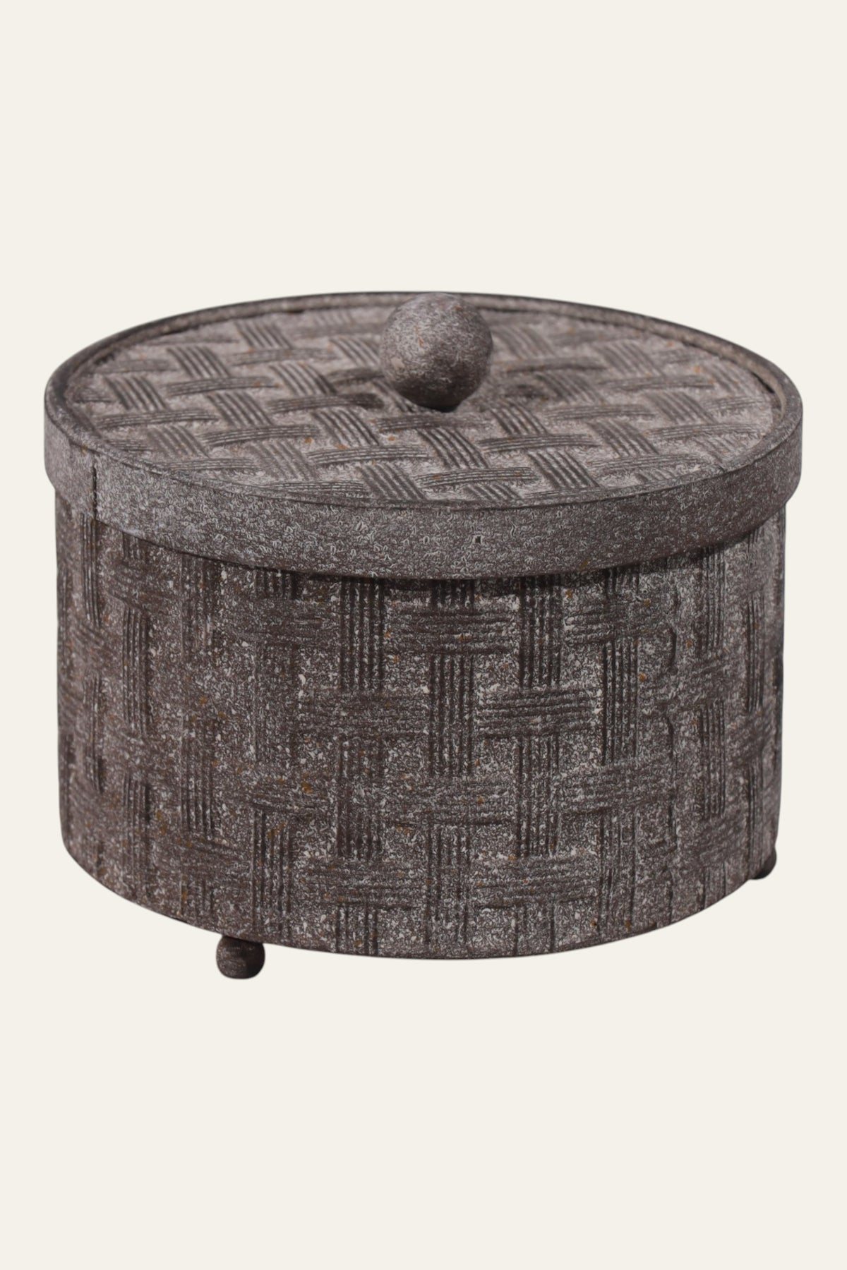 Basketweave Texture Storage Organiser Box for Coffee Tables - Small