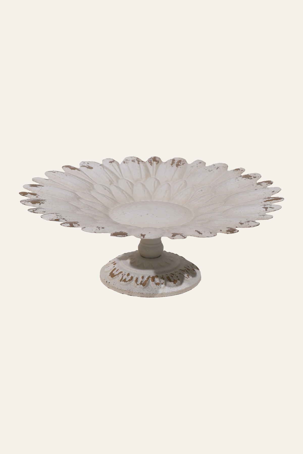 Sunflower Motif Pedestal Accent Bowl for Dining Tables
