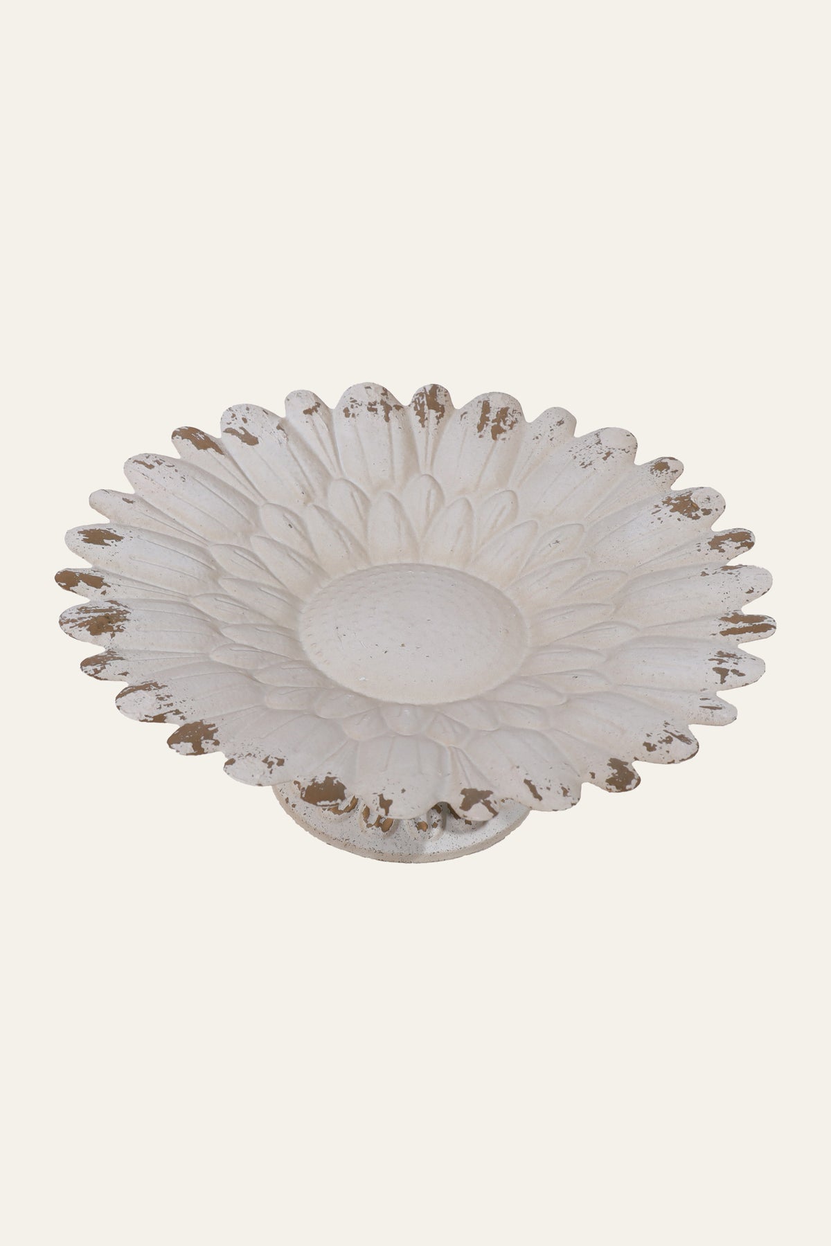 Sunflower Motif Pedestal Accent Bowl for Dining Tables