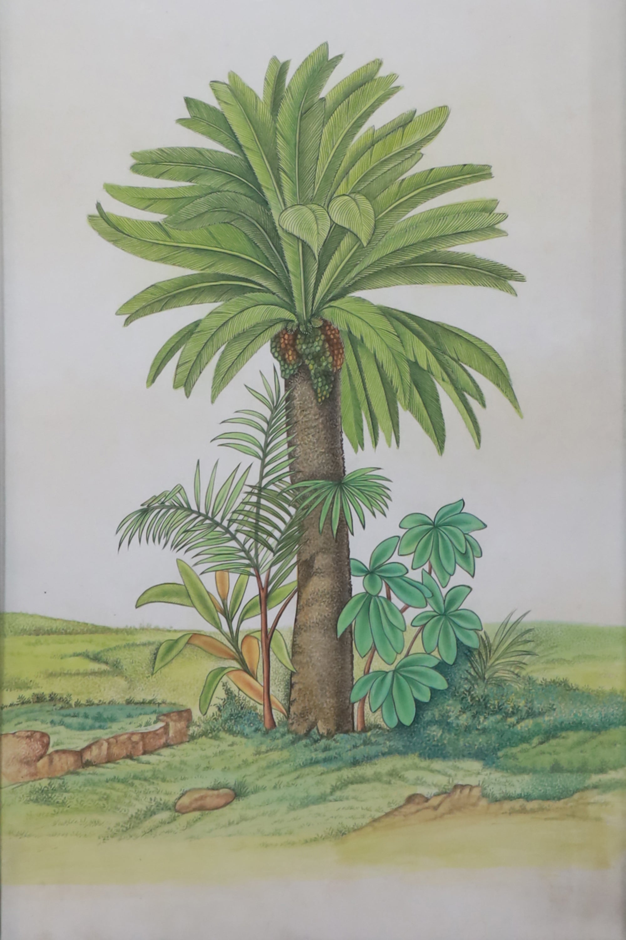Tropical Palm Landscape Art for Hallway & Reading Corner Decor