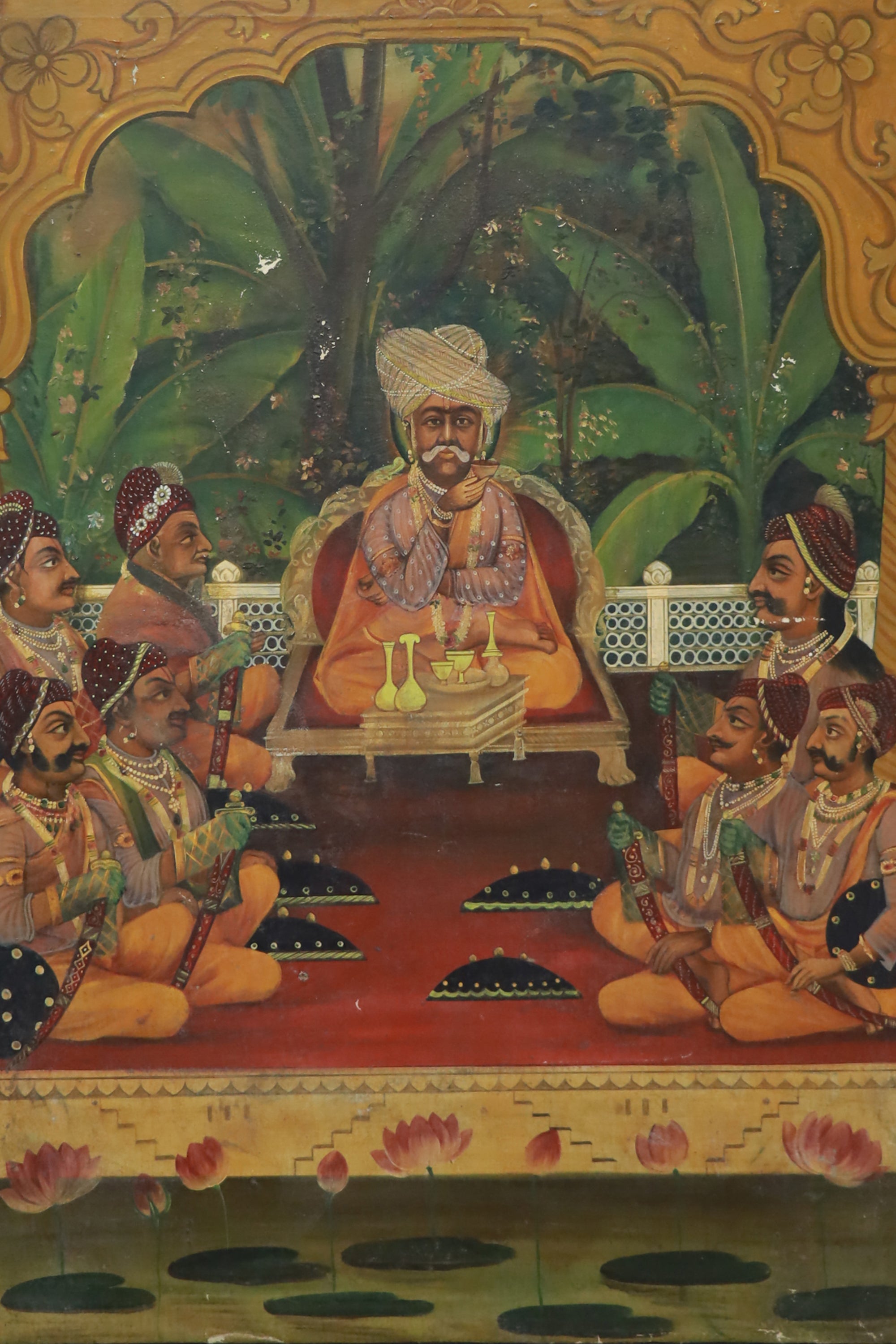 Indian Royal Court Painting for Formal Living Room Wall Decor