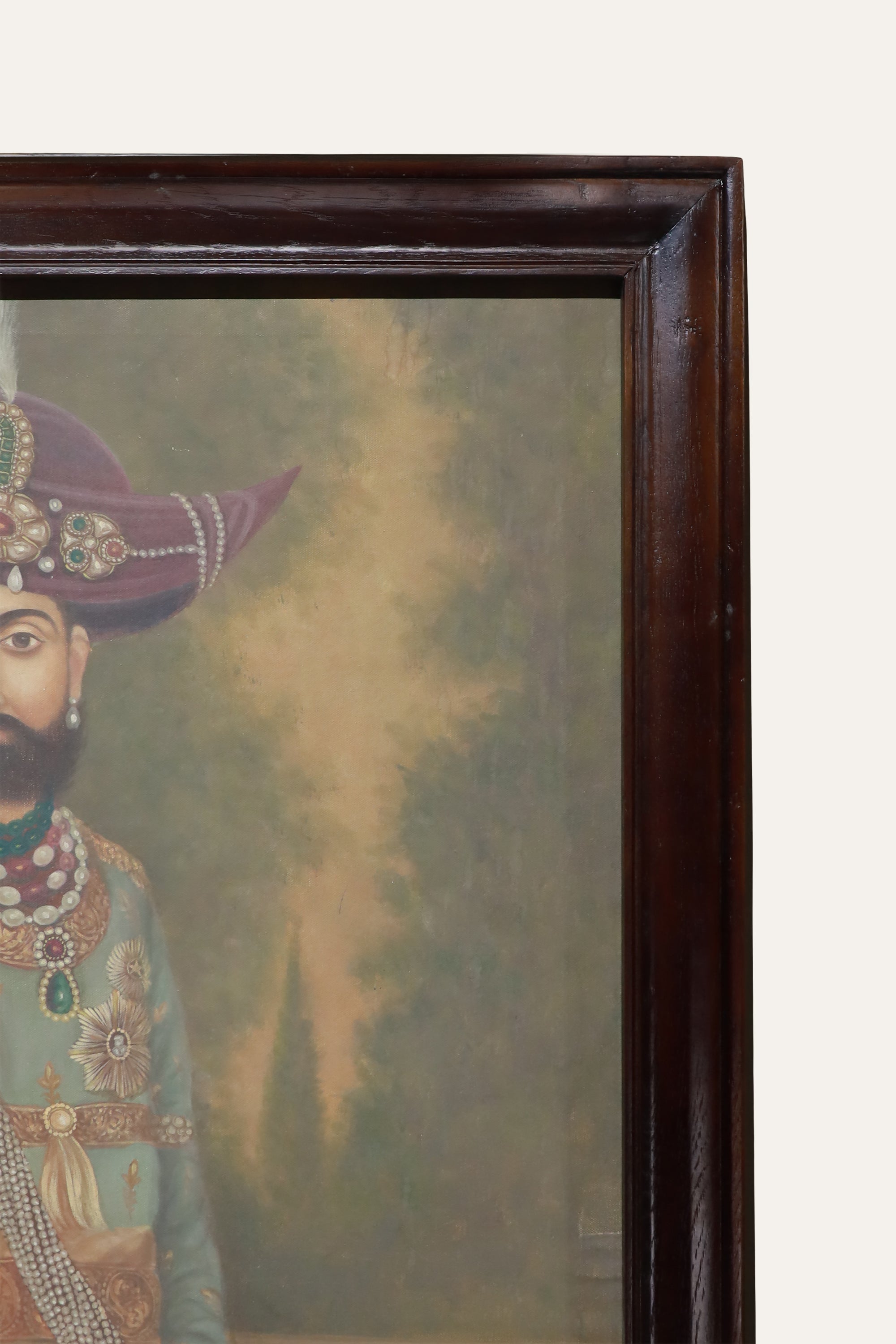 Indian Bearded Maharaja Painting for Gallery & Living Room Styling