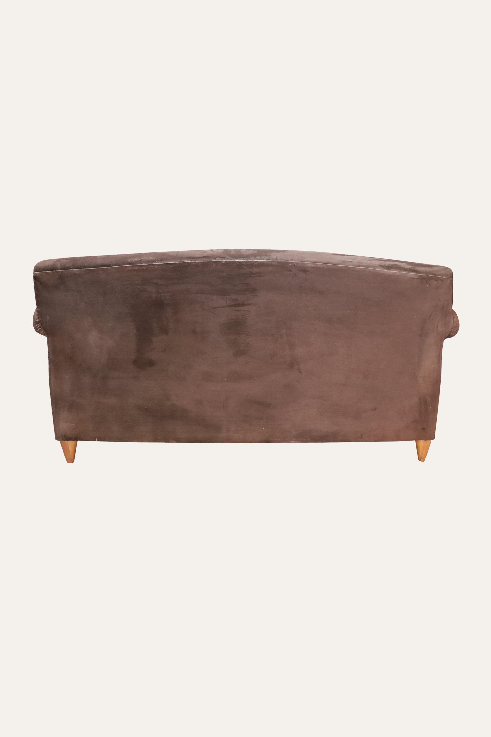 Velvet Rolled Arm Sofa for Living Areas