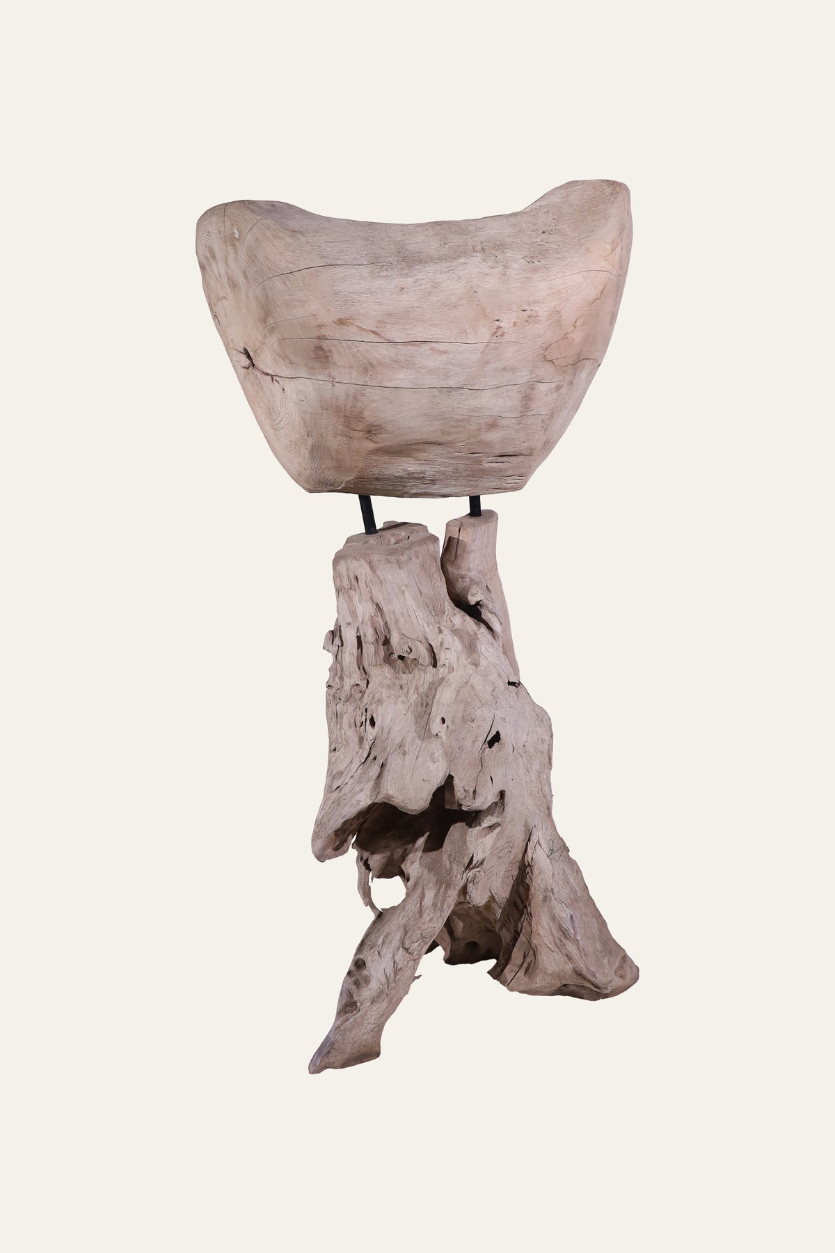 Natural Root Wood Pedestal Bowl Stand