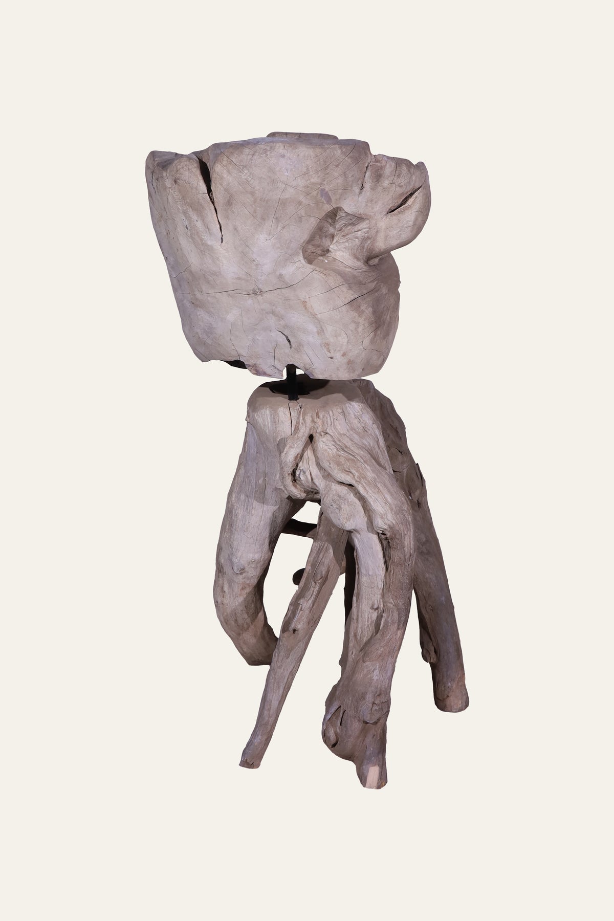Sculptural Root Wood Bowl Pedestal