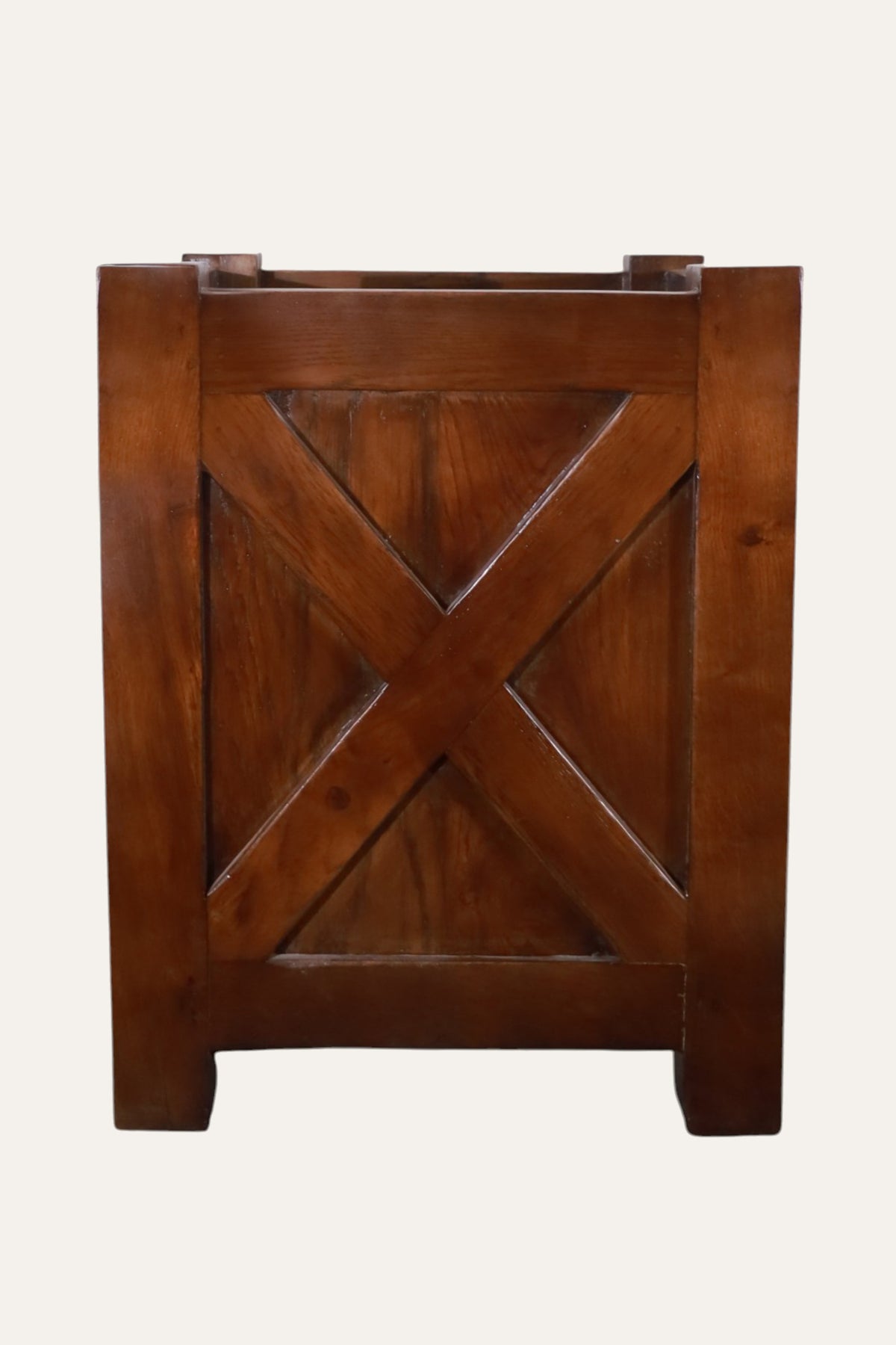 Wooden X-Panel Box Style Planter for Indoor Plants